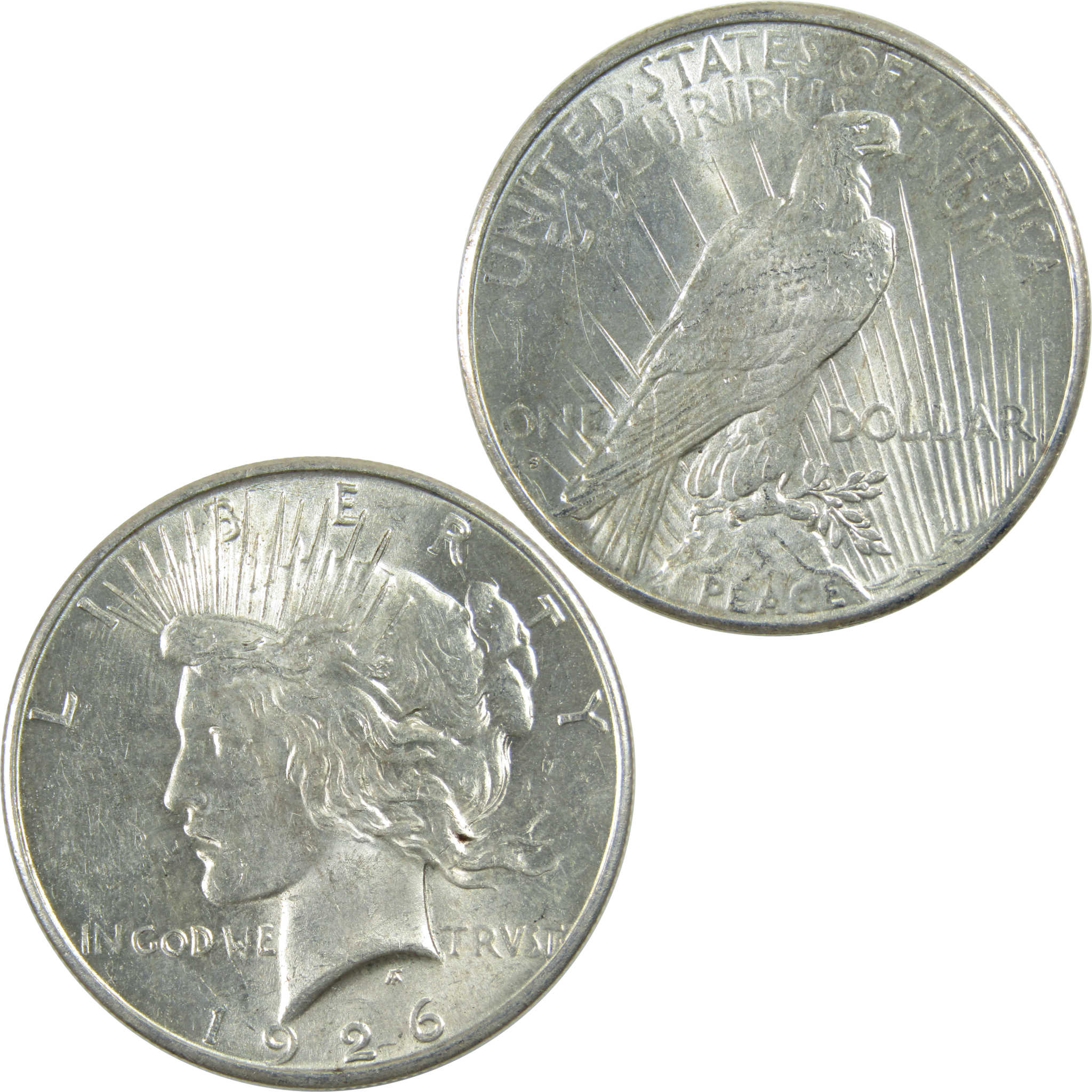 1926 S Peace Dollar AU About Uncirculated Silver $1 Coin SKU:I12834