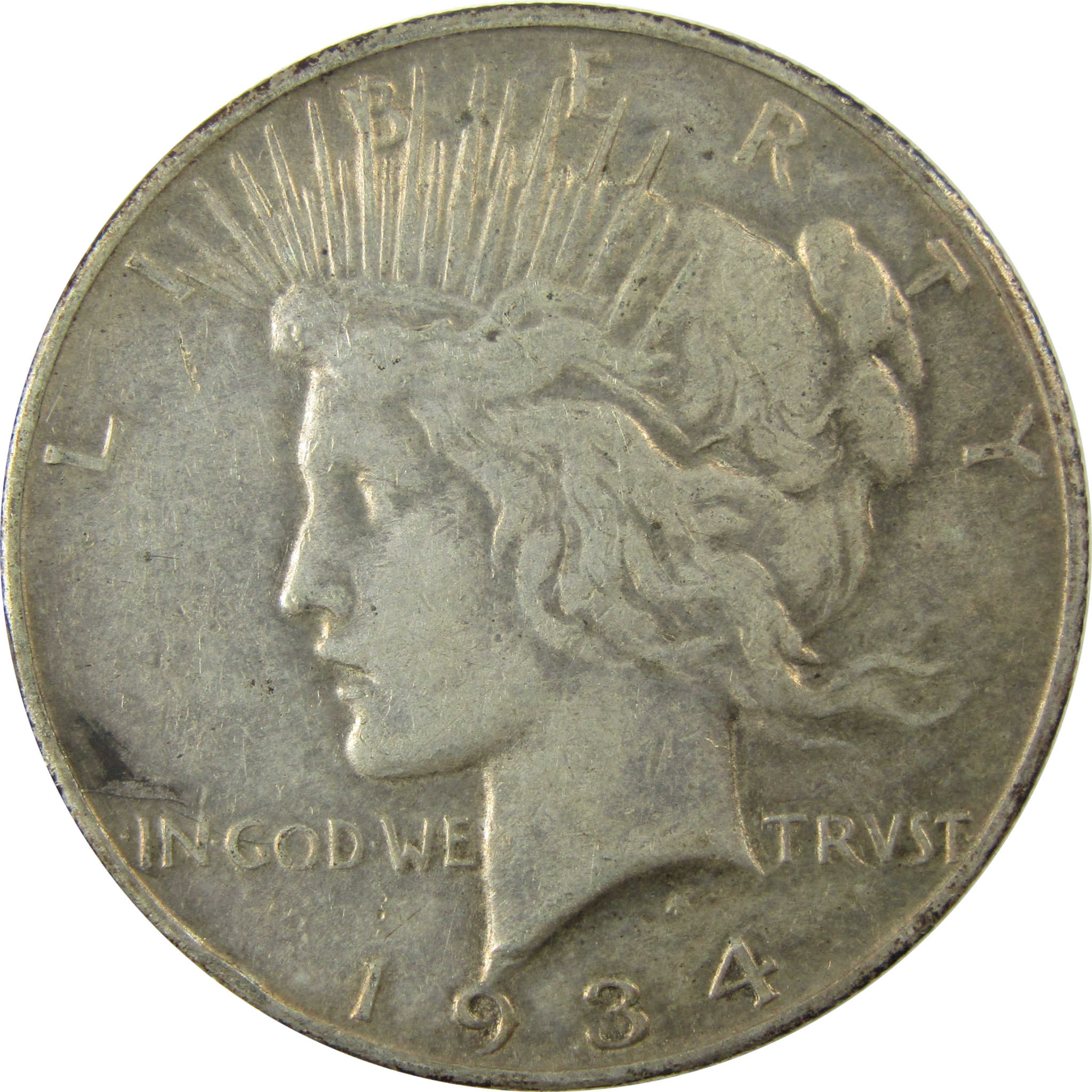 1934 D Peace Silver Dollar VF Very Fine $1 Coin Collectible SKU:I24762