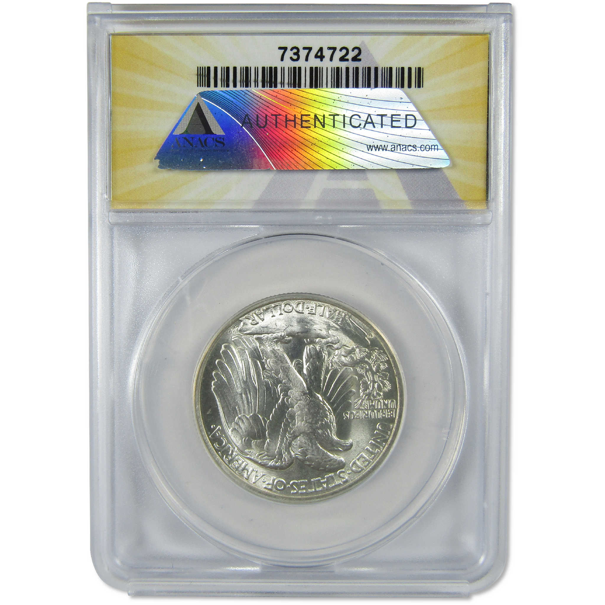 1943 D Liberty Walking Silver Half Dollar MS 64 ANACS Uncirculated