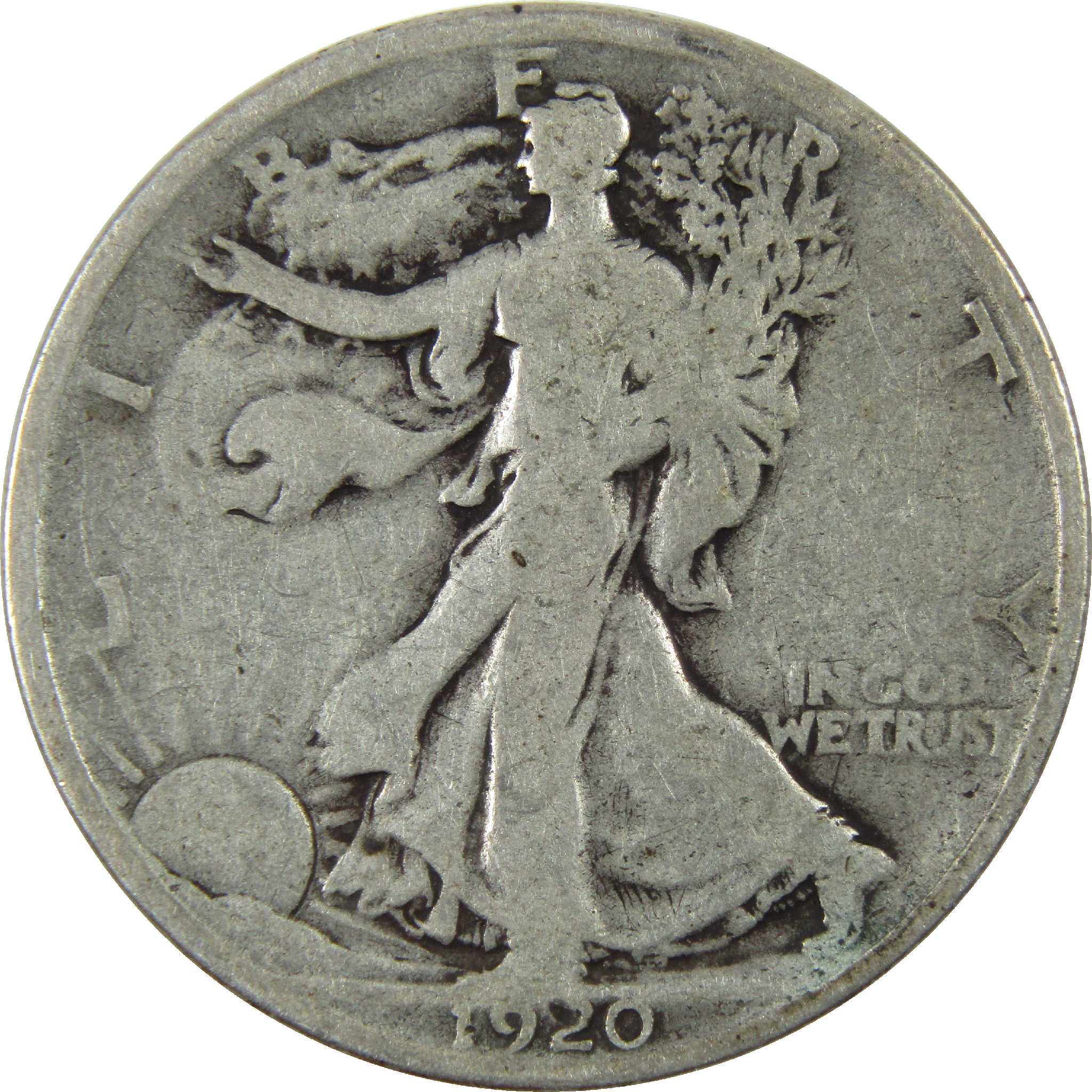 1920 Liberty Walking Half Dollar G Good Silver 50c Coin SKU:I11881