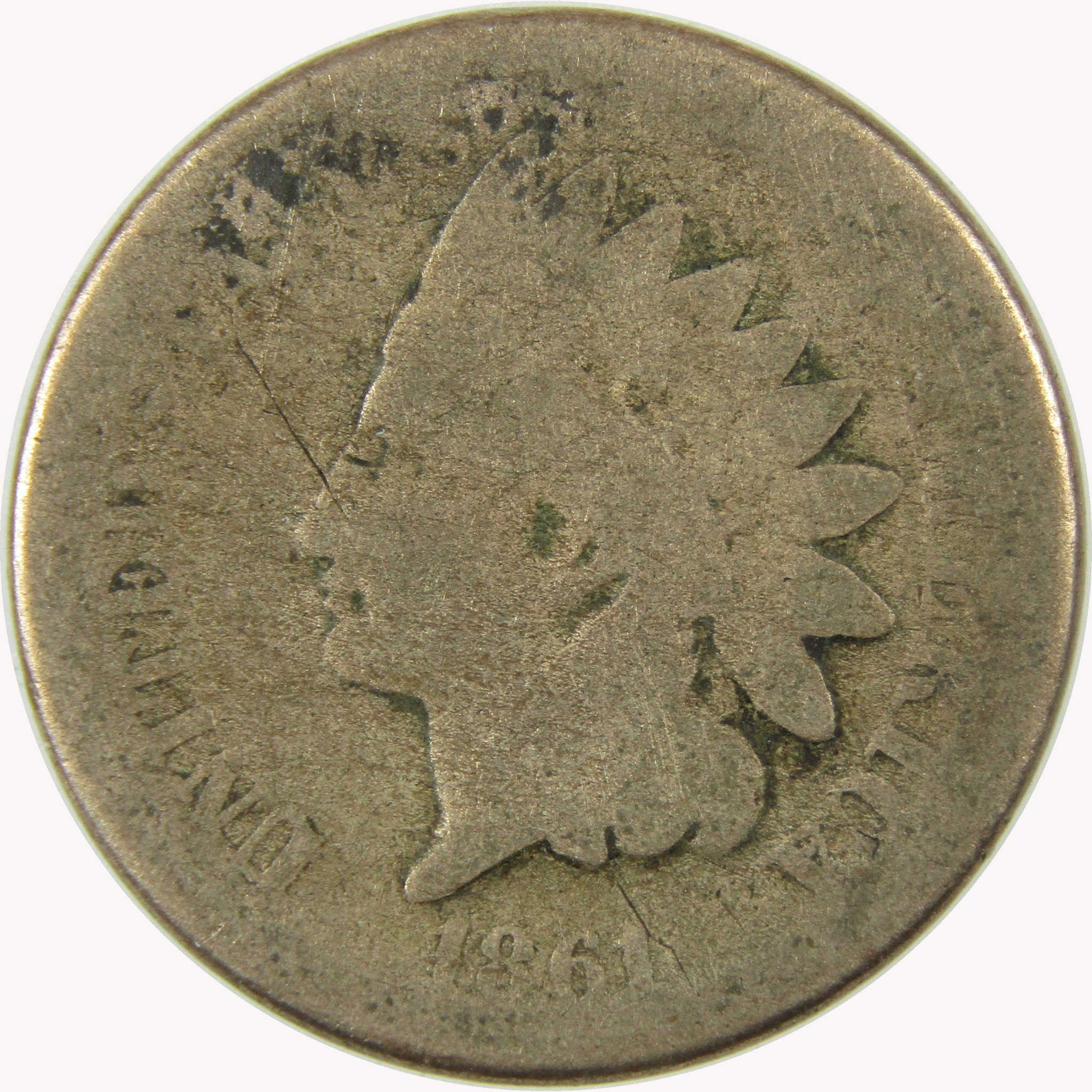 1861 Indian Head 1cAG About Good Penny 1c Coin SKU:CP1065