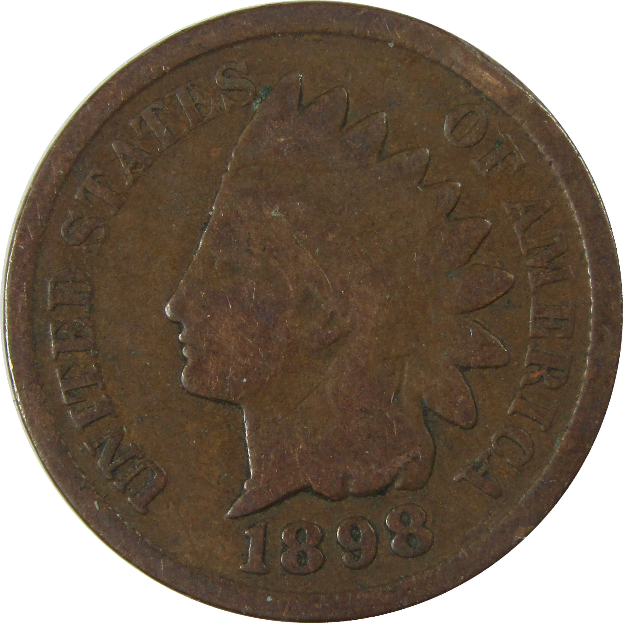 1898 Indian Head Cent G Good Penny 1c Coin SKU:I26986