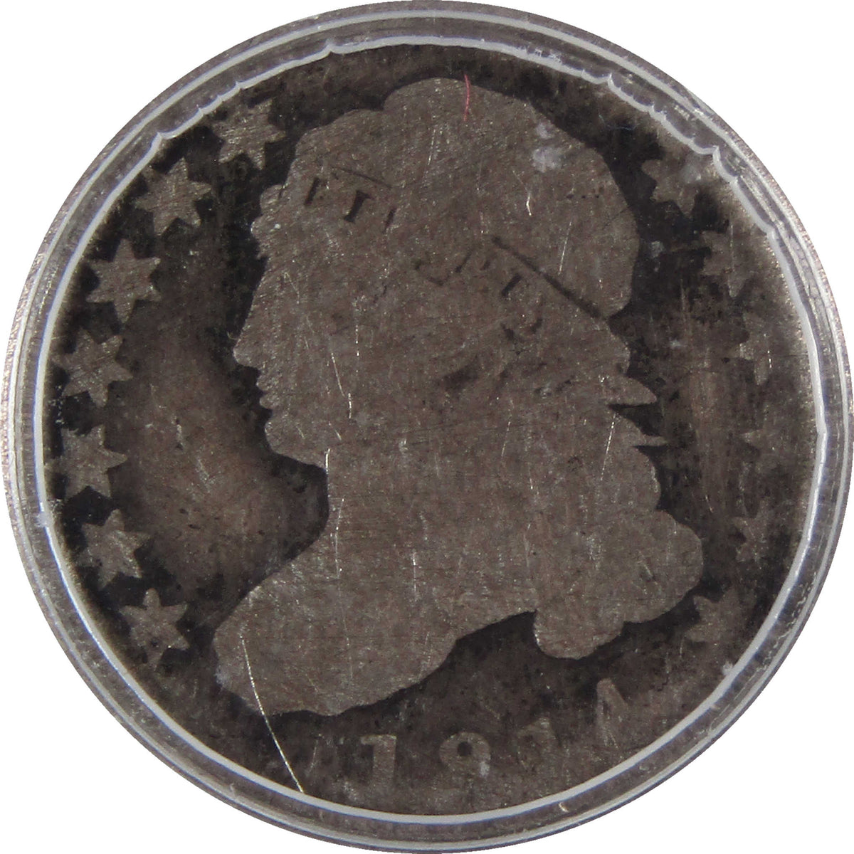 1814 Large Date Capped Bust Silver Dime AG 3 ICG 10c Coin SKU:I29087