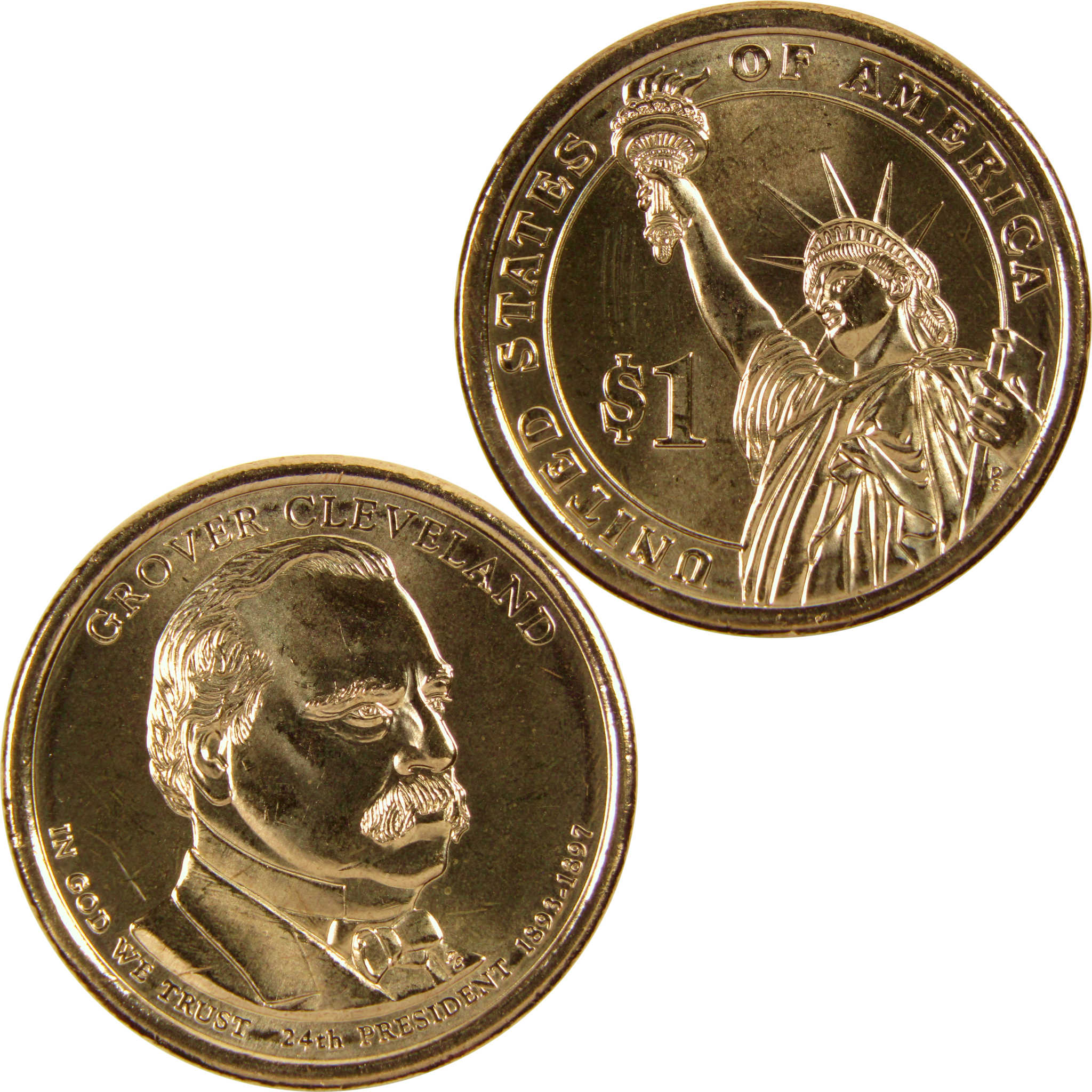 2012 D Grover Cleveland 2nd Term Presidential Dollar Uncirculated Coin