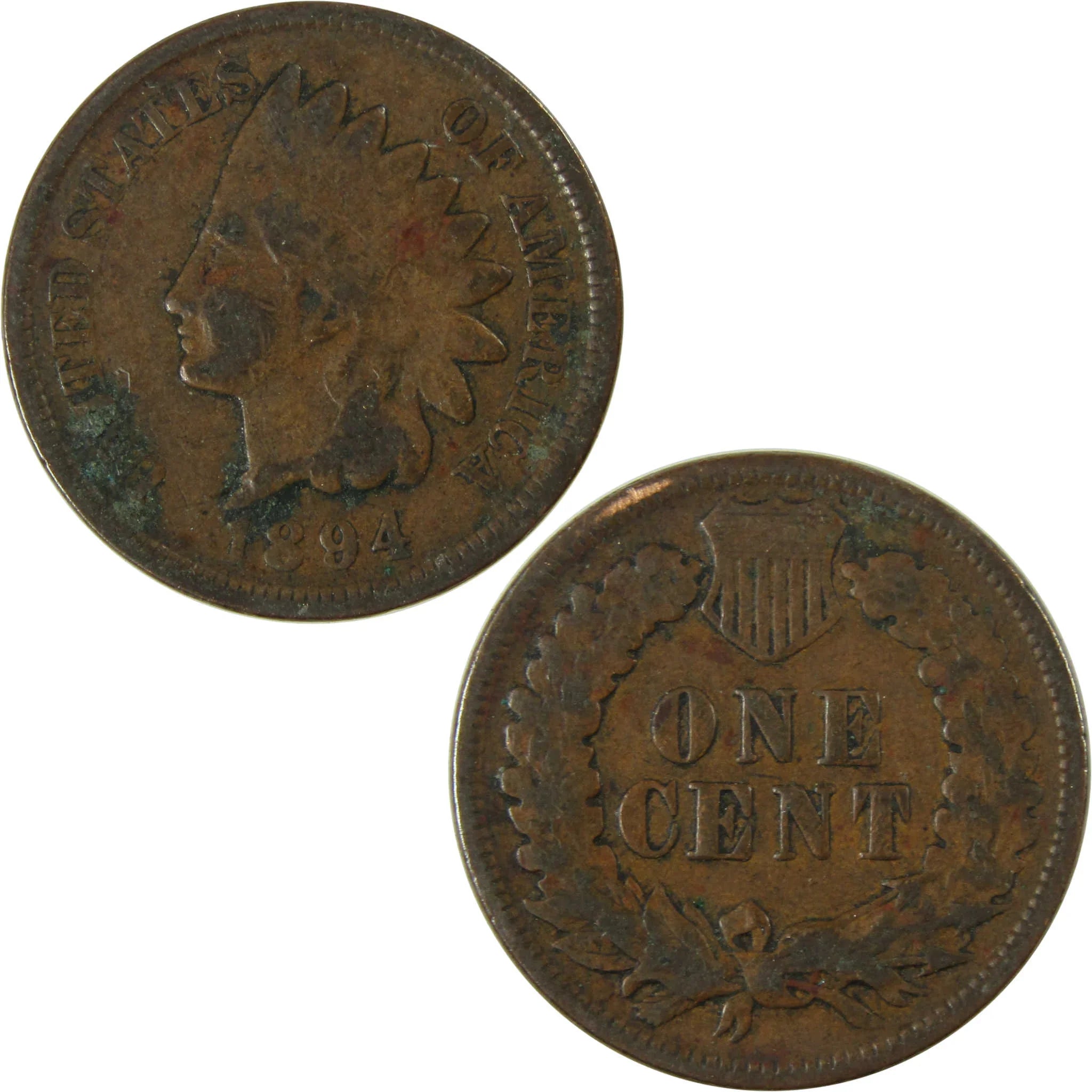 1894 Indian Head Cent G Good Details Penny 1c Coin SKU:I26544