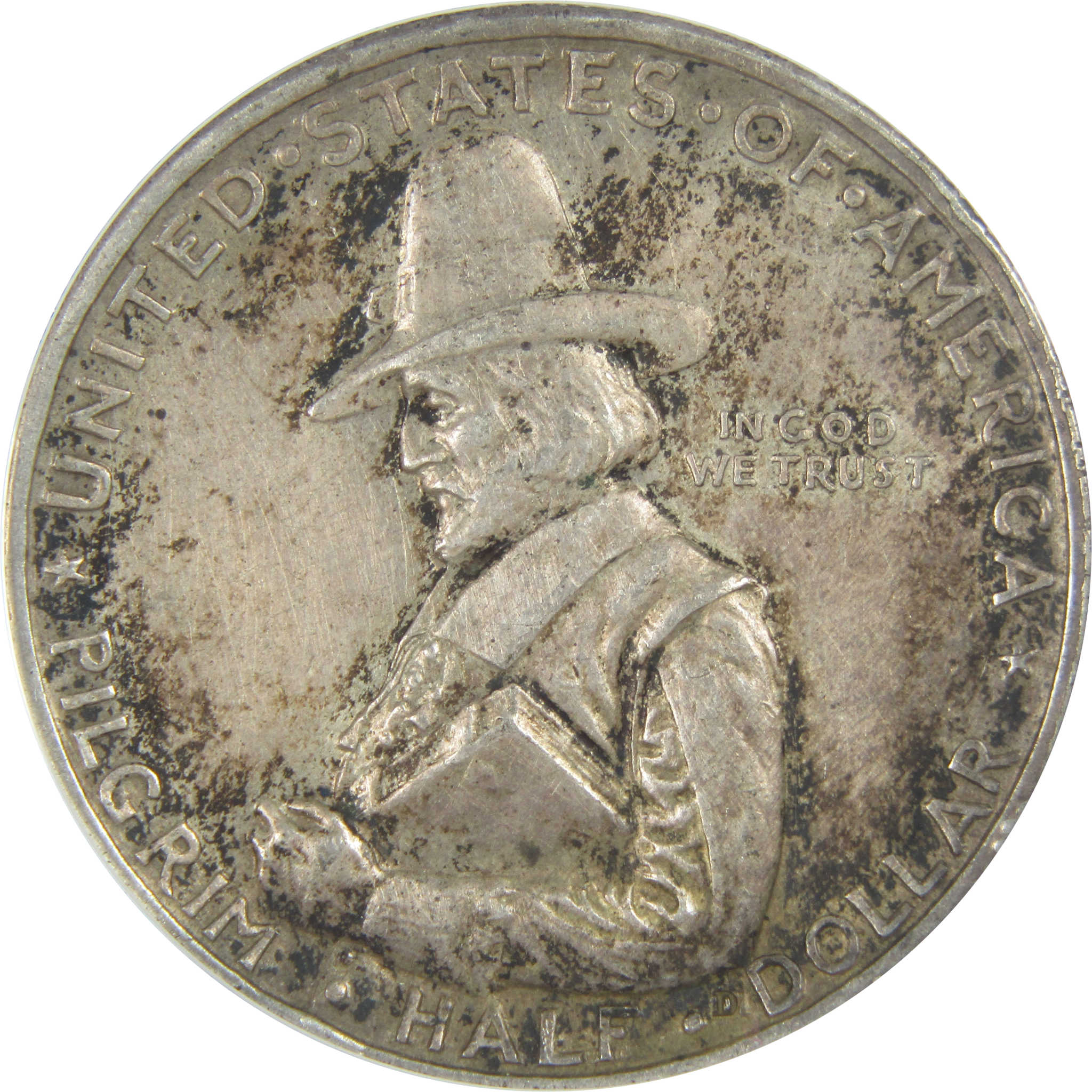 Pilgrim Commemorative Half Dollar 1920 AU 55 Details ANACS SKU:I16368