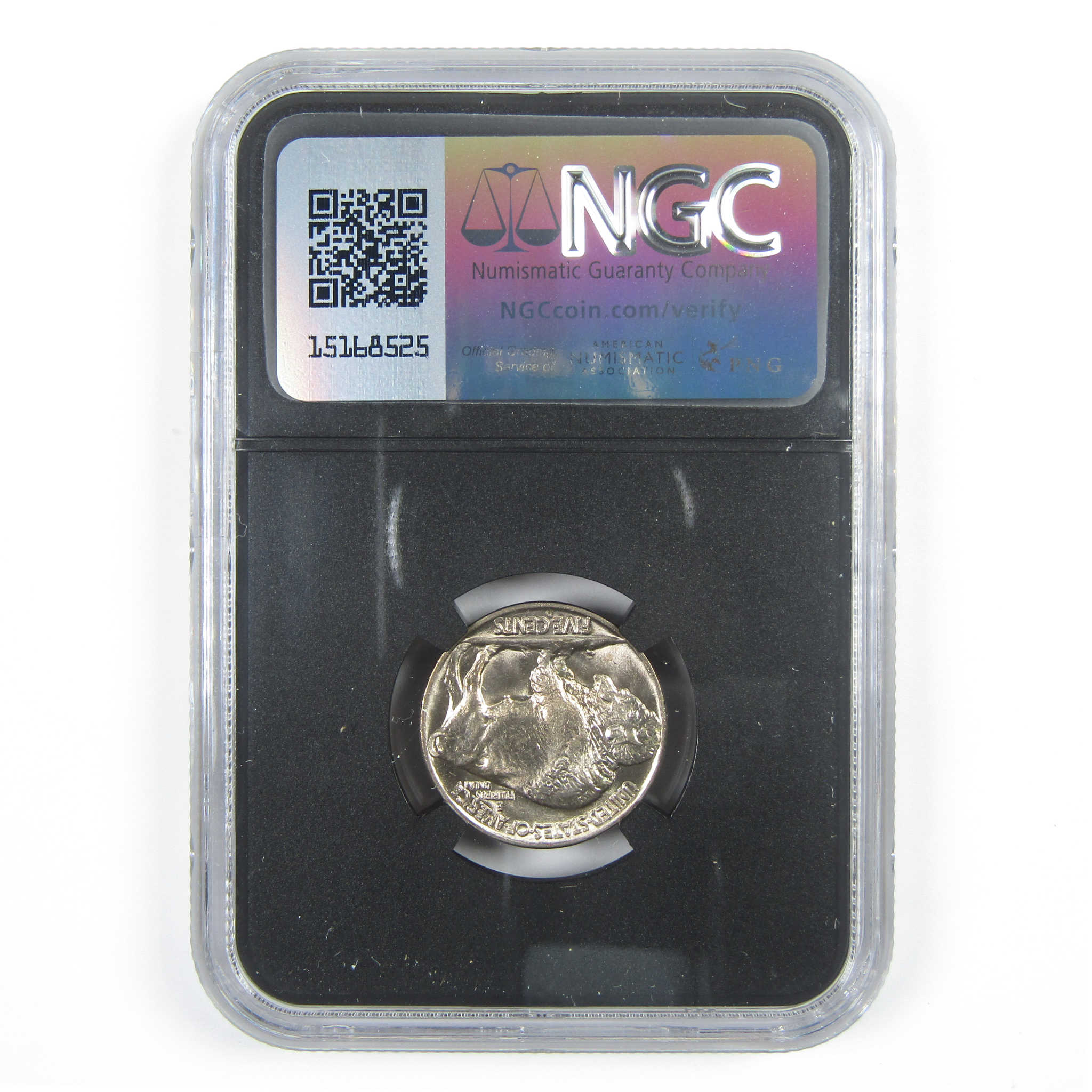 1938 D Buffalo Nickel MS 66 NGC 5c Original Bag Fragment SKU:I14588