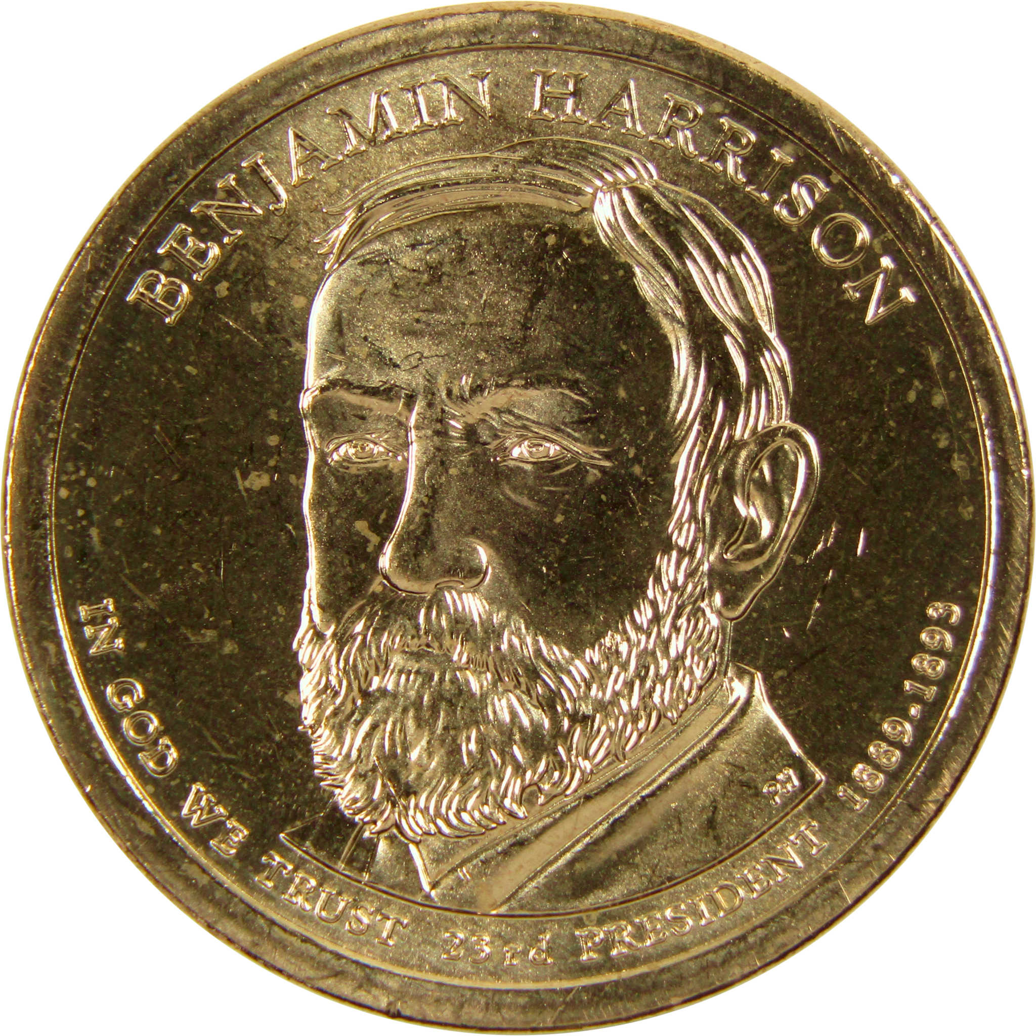 2012 D Benjamin Harrison Presidential Dollar BU Uncirculated $1 Coin