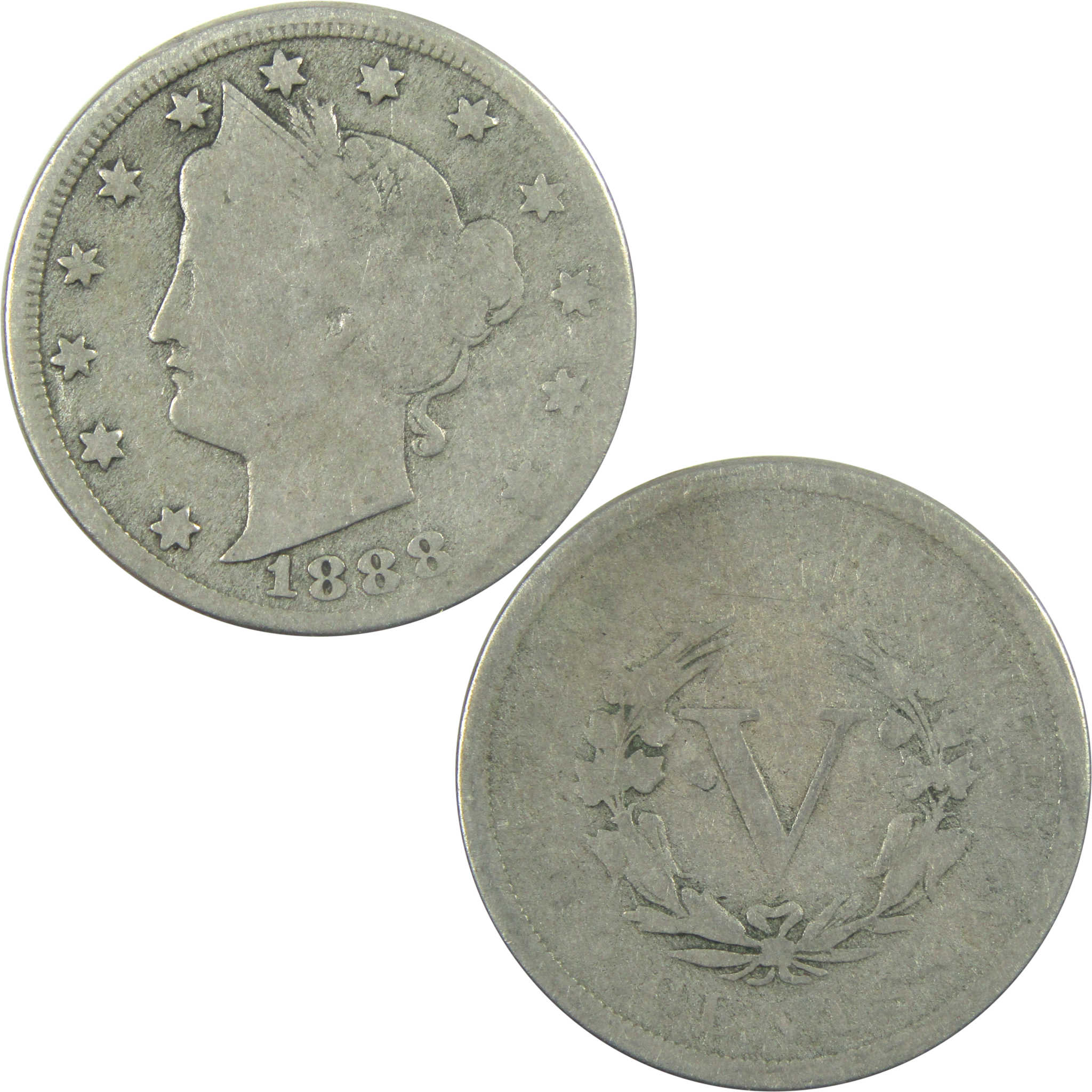 1888 Liberty Head V Nickel G Good 5c Coin SKU:I15301