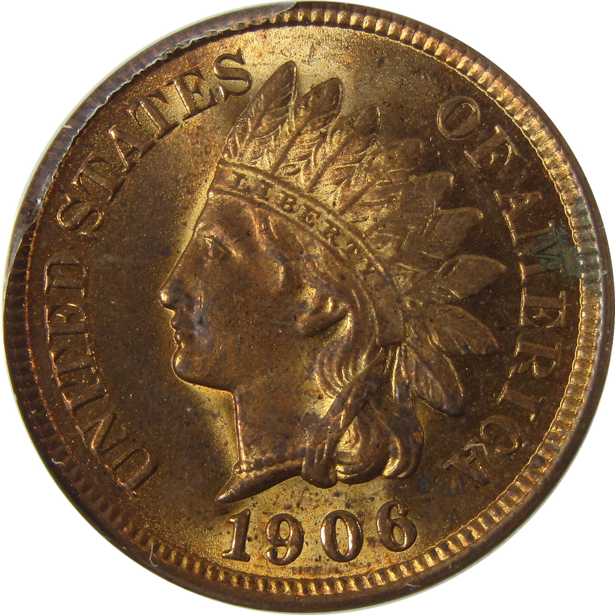 1906 Indian Head Cent MS 62 RB ANACS Uncirculated Penny SKU:I28408
