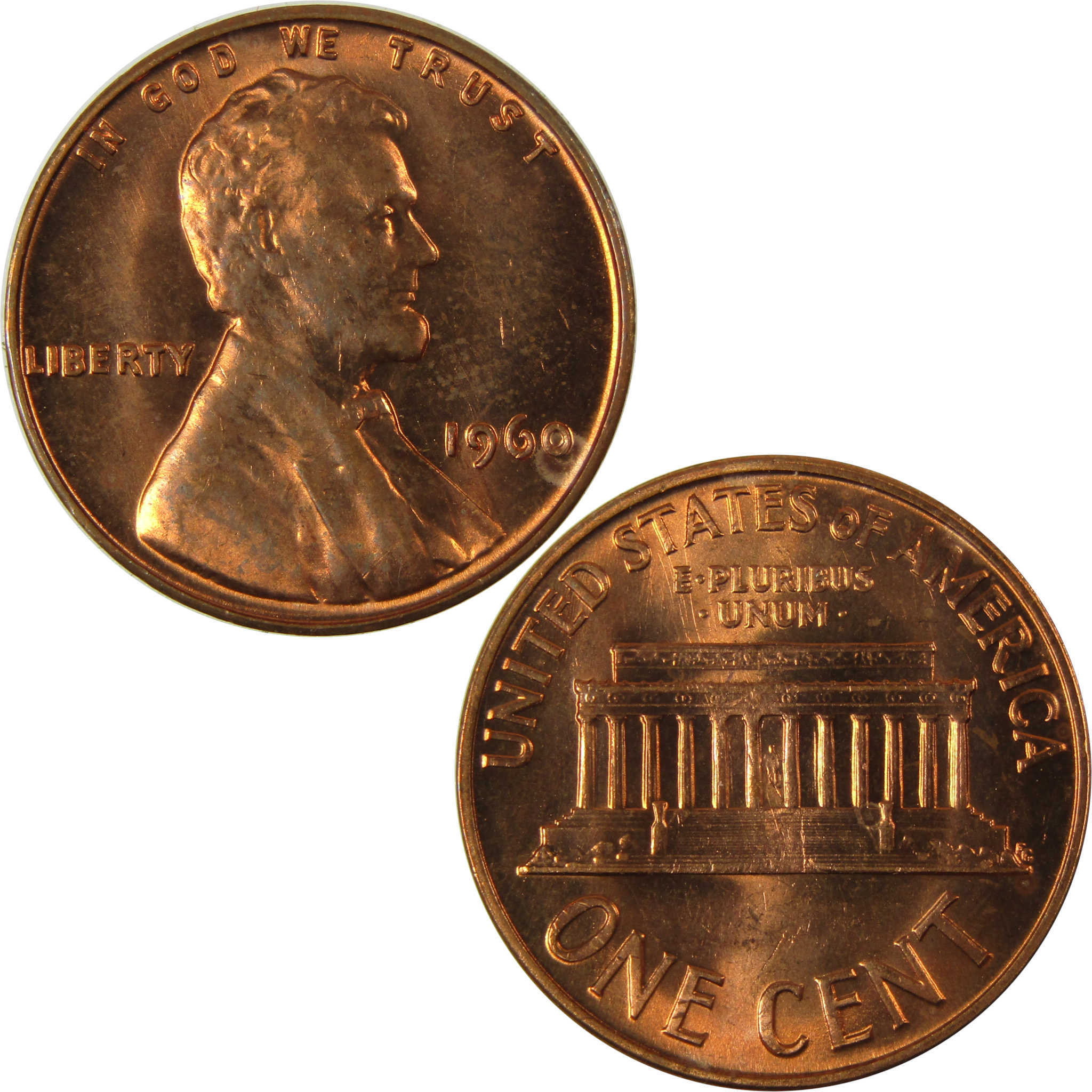 1960 Small Date Lincoln Memorial 1c Uncirculated Mint State SKU:I26575