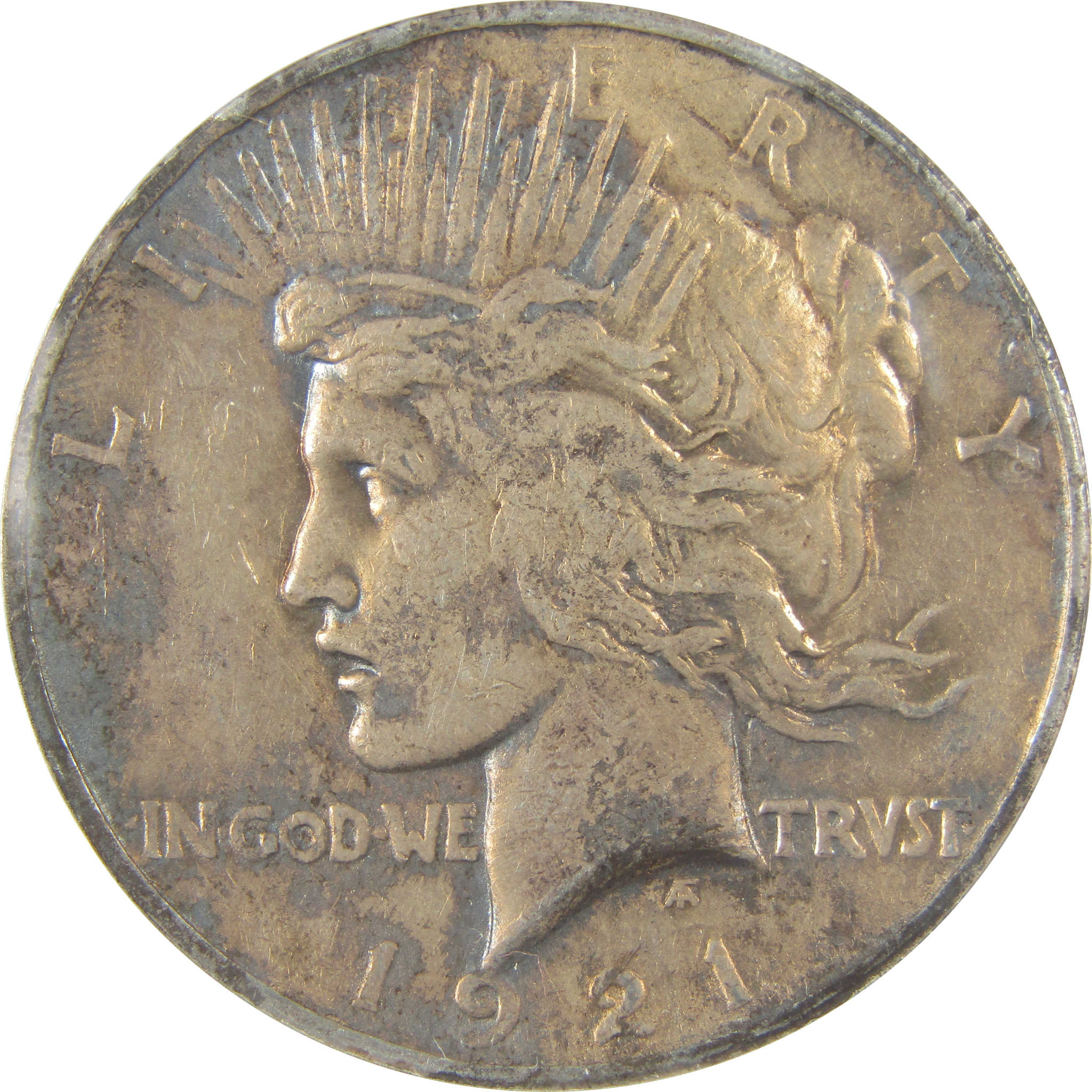 1921 High Relief Peace Dollar EF 40 Details ANACS Silver SKU:I21368