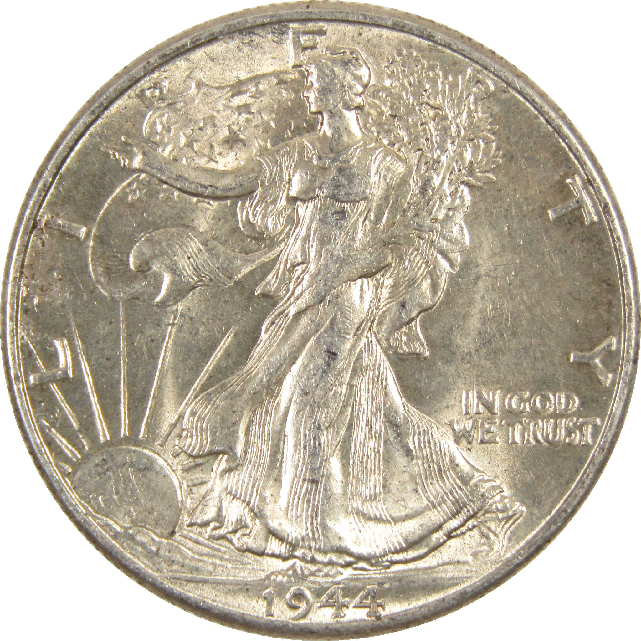 1944 Liberty Walking Half Dollar AU About Uncirculated Silver 50c Coin