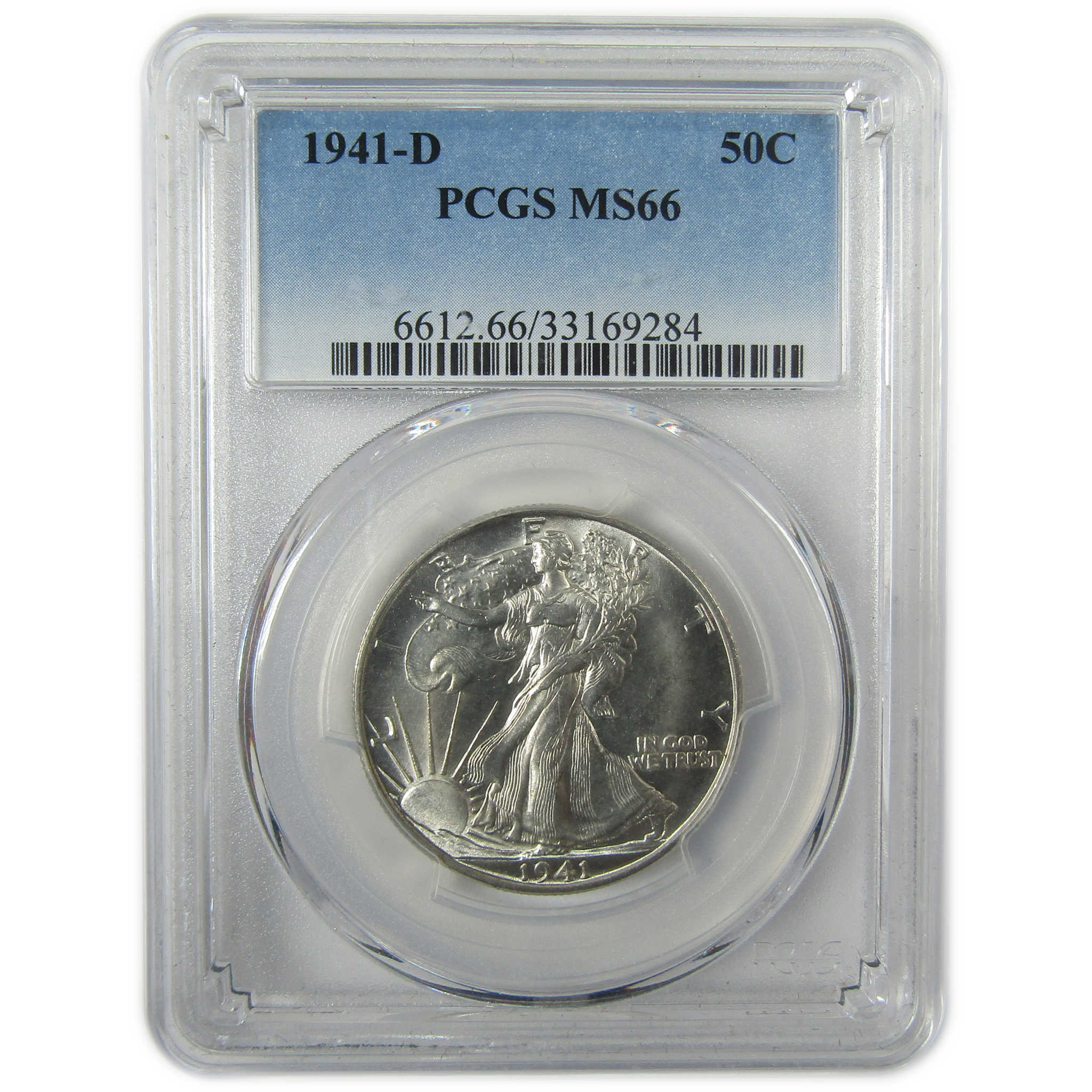 1941 D Liberty Walking Silver 50cMS 66 PCGS Uncirculated SKU:CP1419