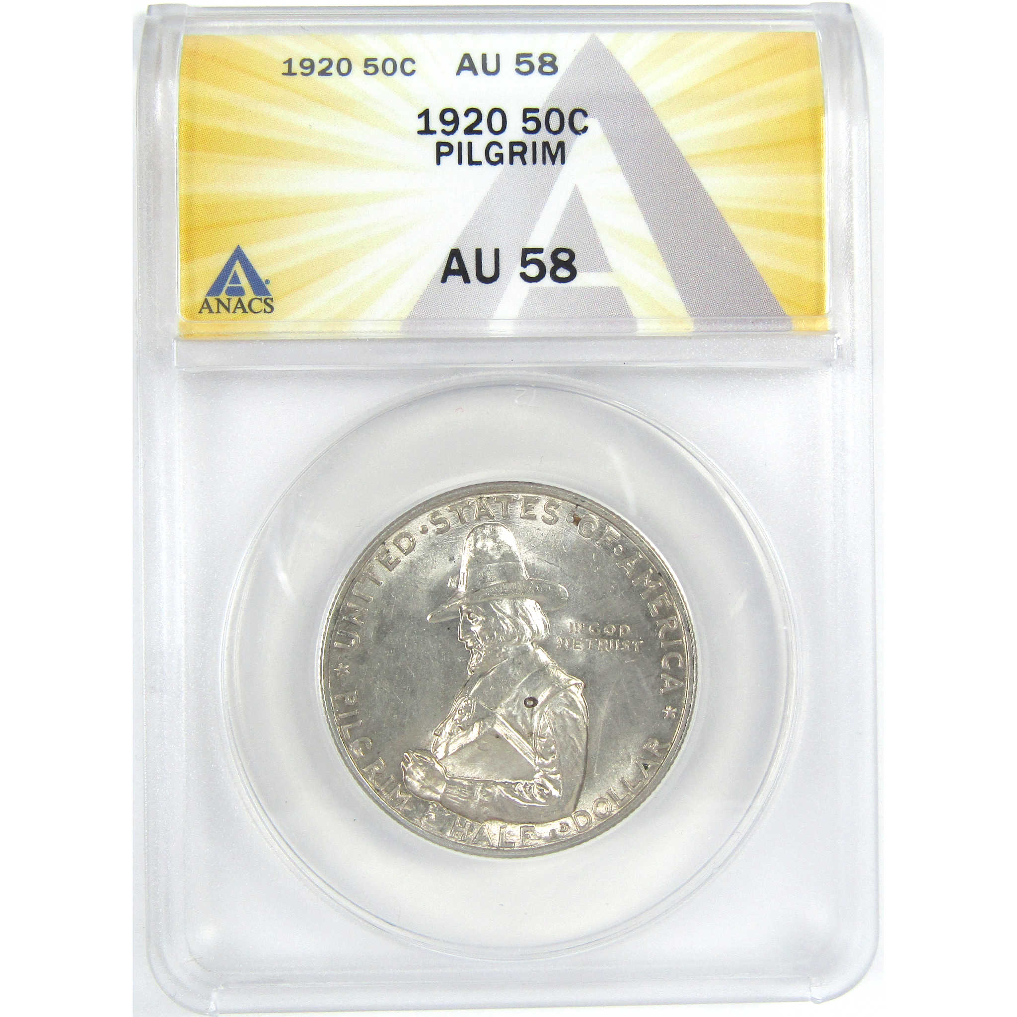 Pilgrim Commemorative Half Dollar 1920 AU 58 ANACS Silver SKU:I16370