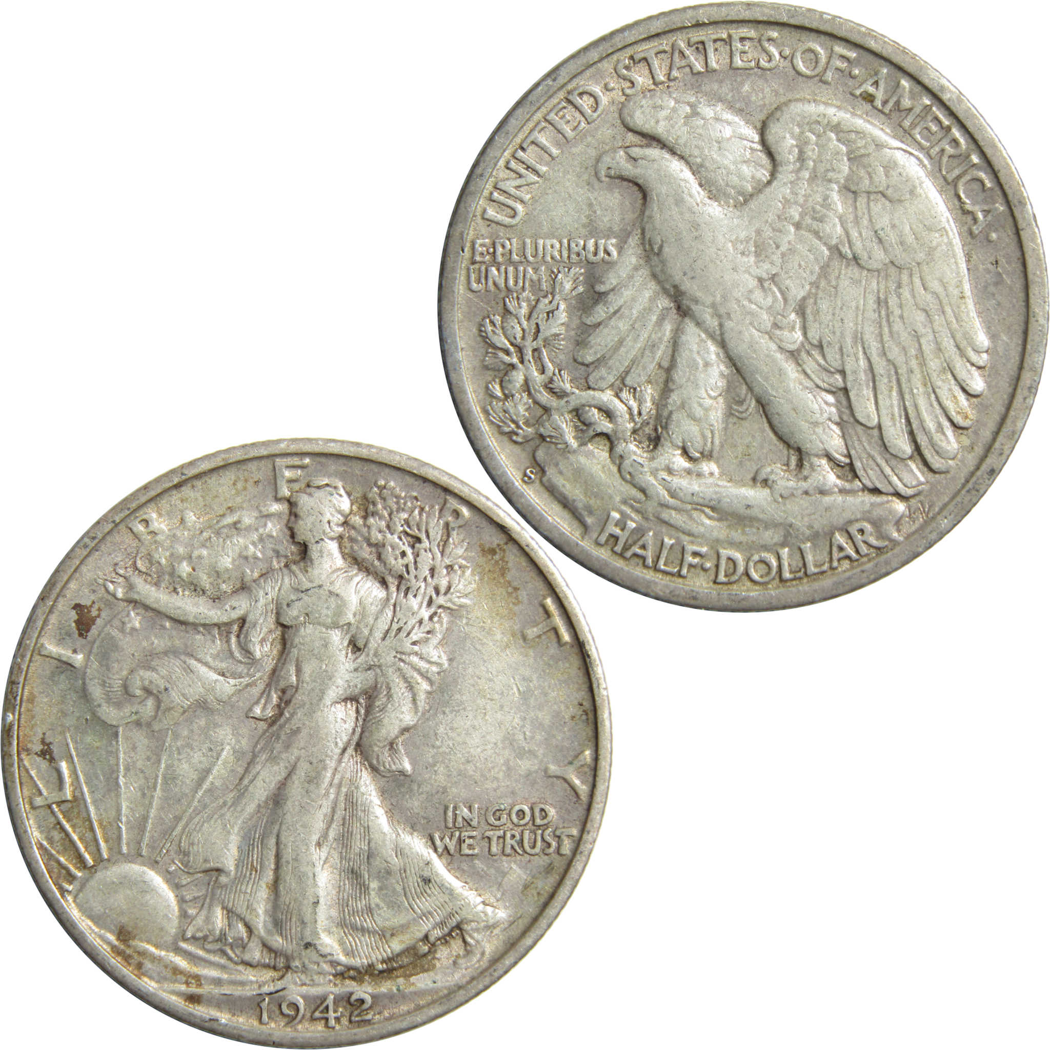 1942 S Liberty Walking Half Dollar XF Extremely Fine Silver SKU:I13255
