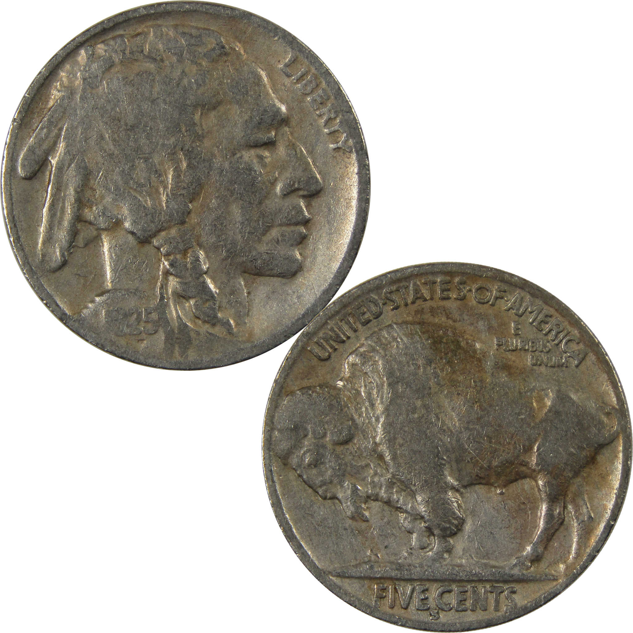 1925 S Indian Head Buffalo Nickel VG Very Good Details SKU:I23726