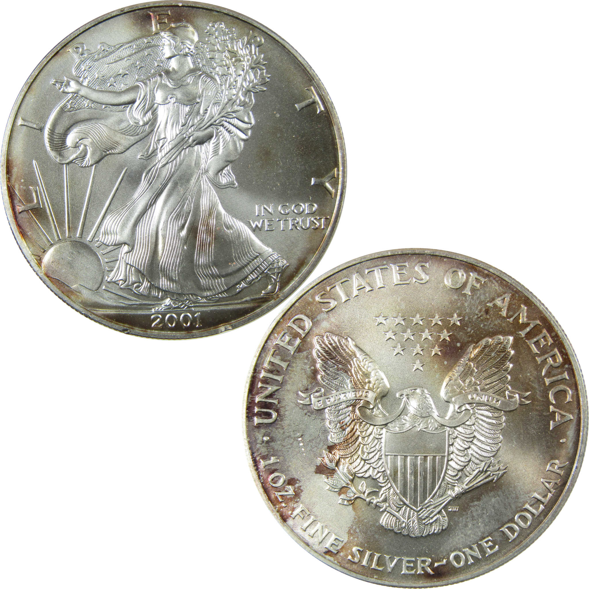 2001 American Silver Eagle Uncirculated Mint State $1 Coin SKU:CP1515