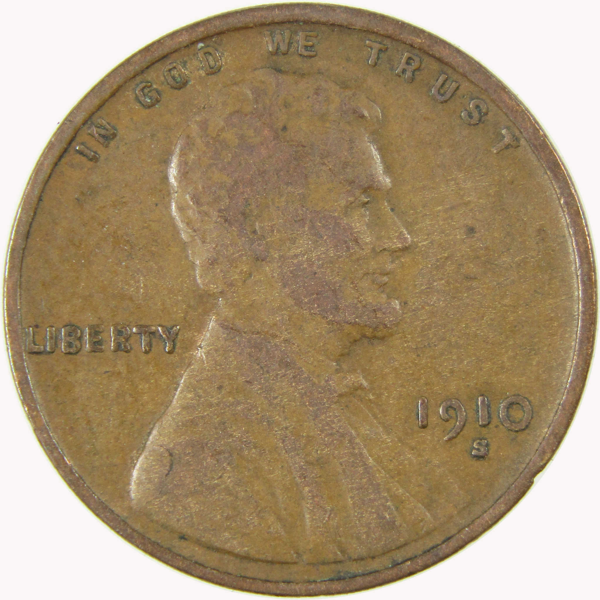 1910 S Lincoln Wheat Cent VF Very Fine Details Penny SKU:I25267