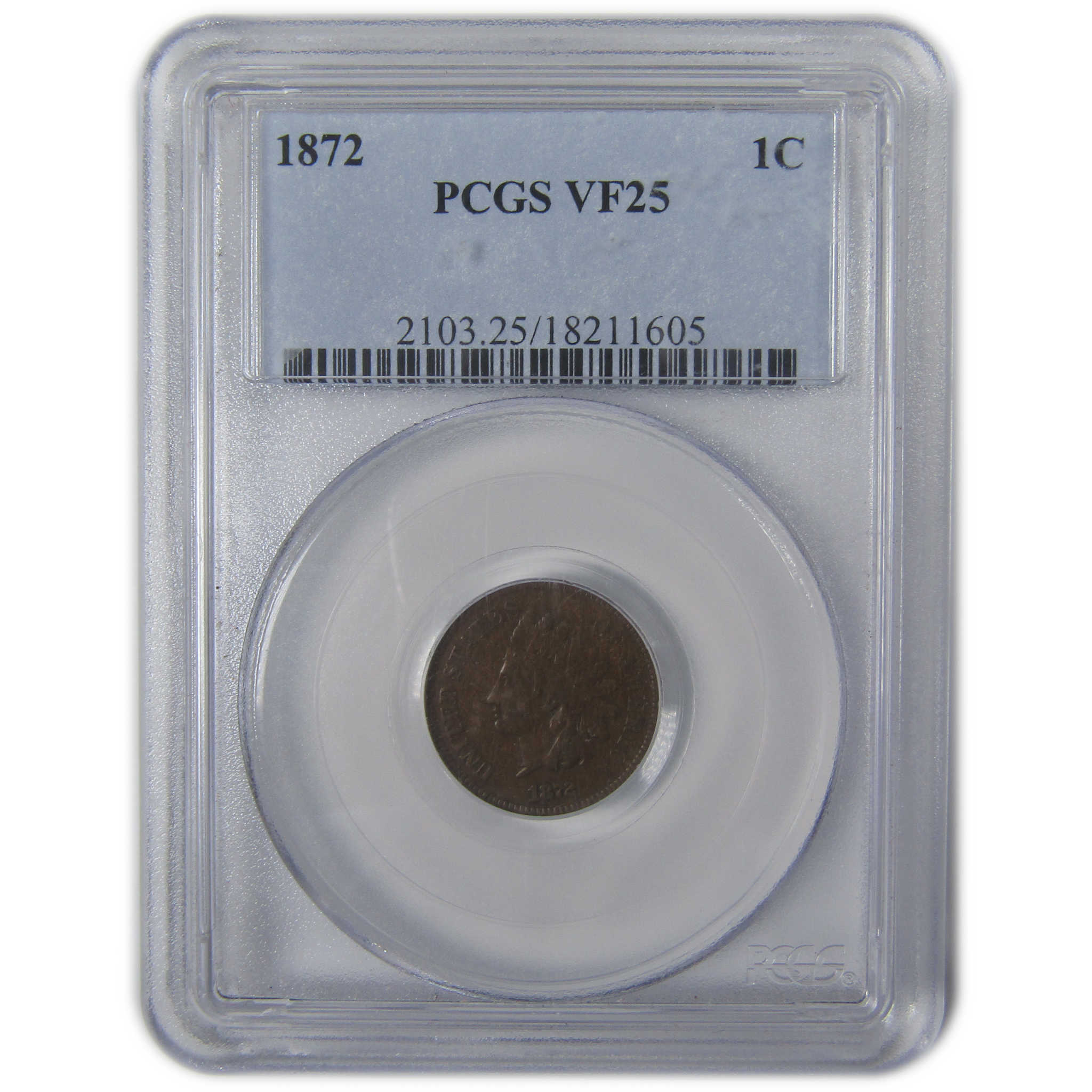 1872 Indian Head Cent VF 25 PCGS Penny 1c Coin SKU:I17168