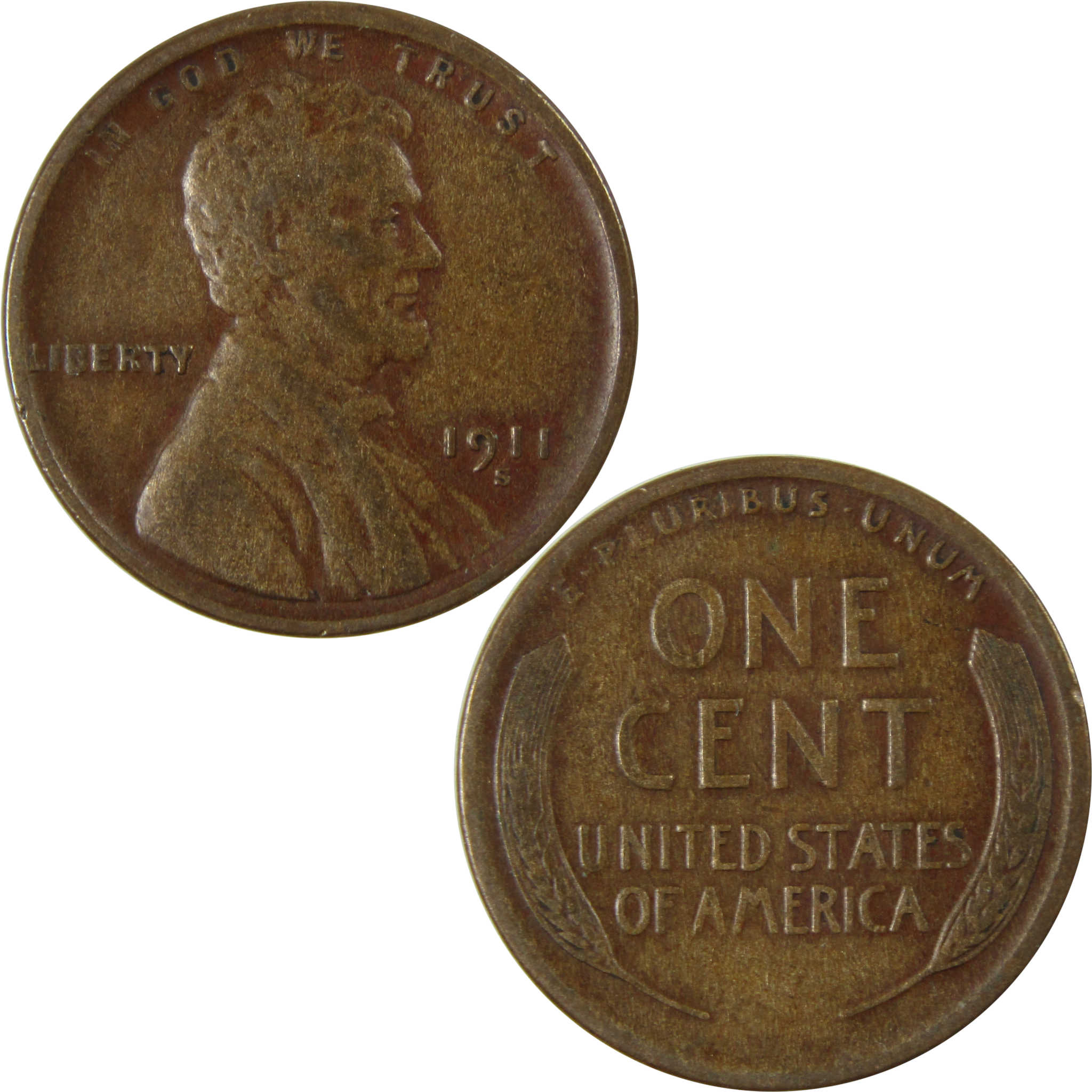 1911 S Lincoln Wheat Cent VF Very Fine Details Penny SKU:I26386