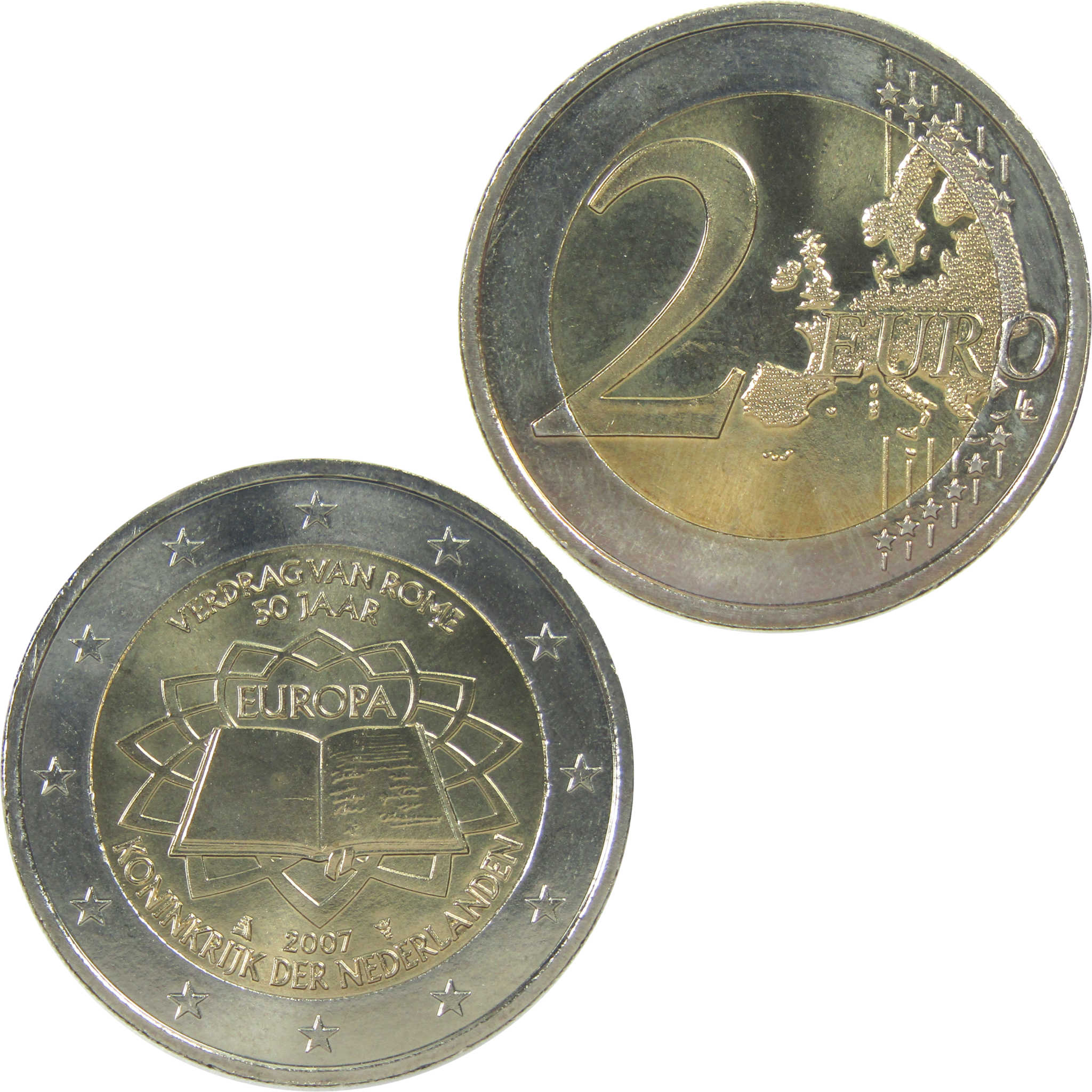 2007 Netherlands 2 Treaty of Rome Uncirculated Clad £2