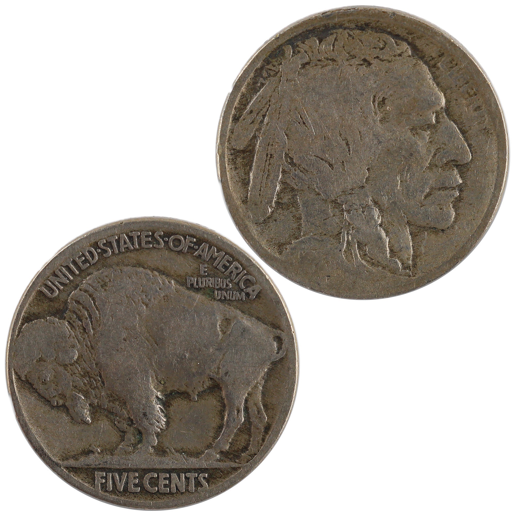 1913 Type 2 Indian Head Buffalo Nickel G Good 5c Coin SKU:I11961