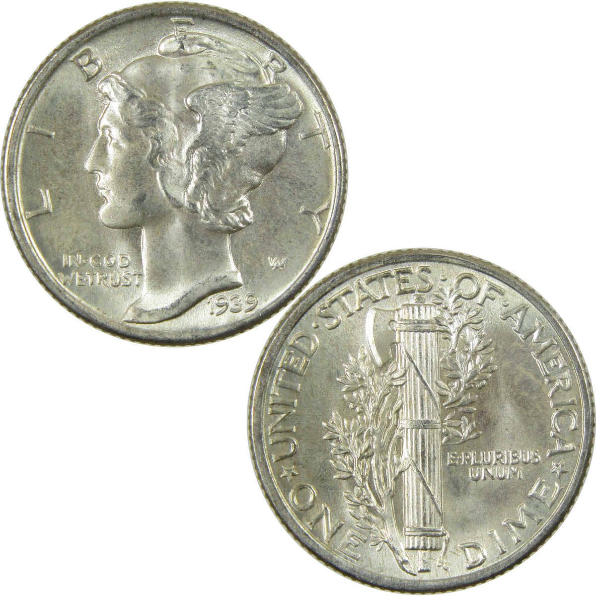 1939 Mercury Silver Dime BU Choice Uncirculated Mint State 10c Coin