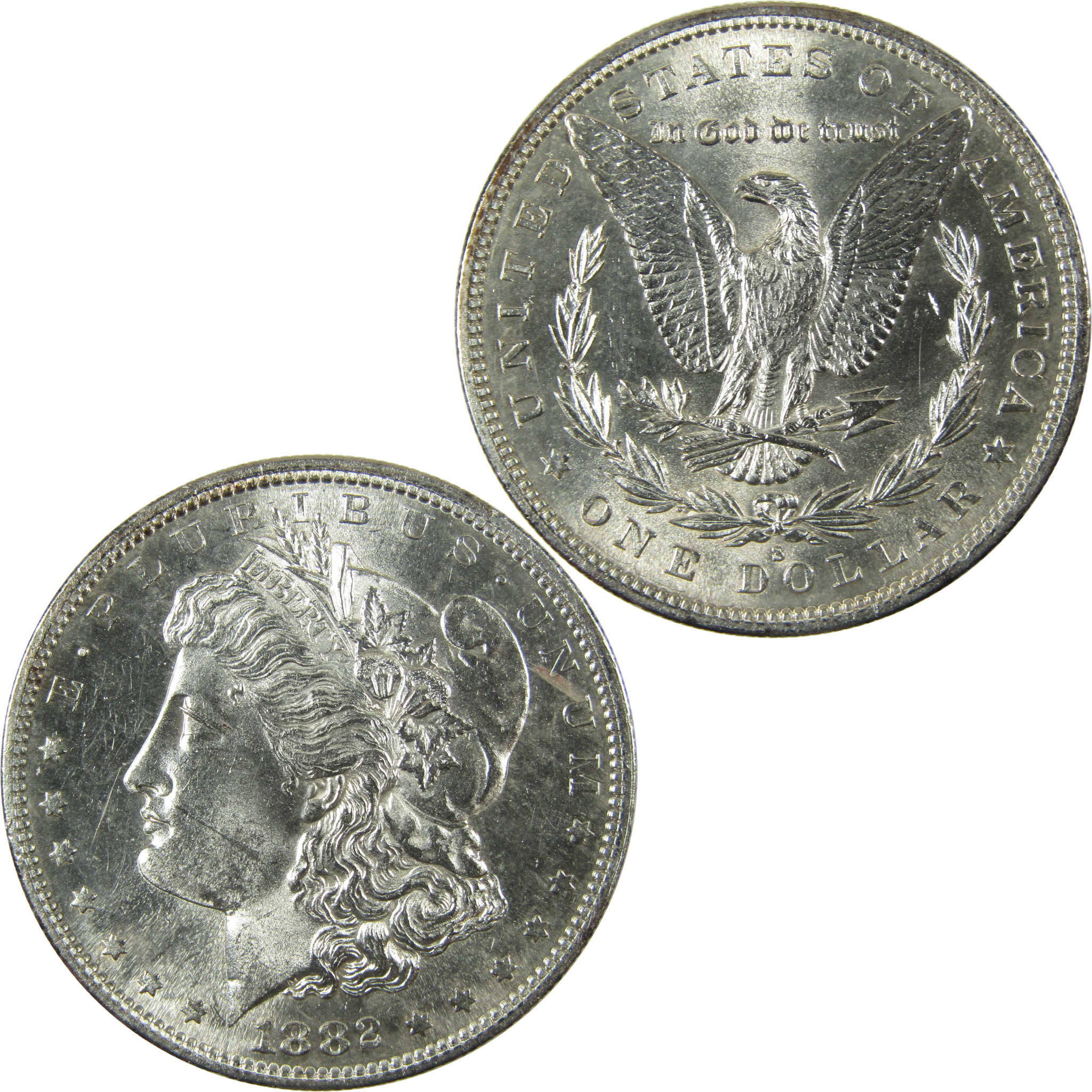 1882 S Morgan Silver Dollar Uncirculated Mint State $1 Coin SKU:I27072