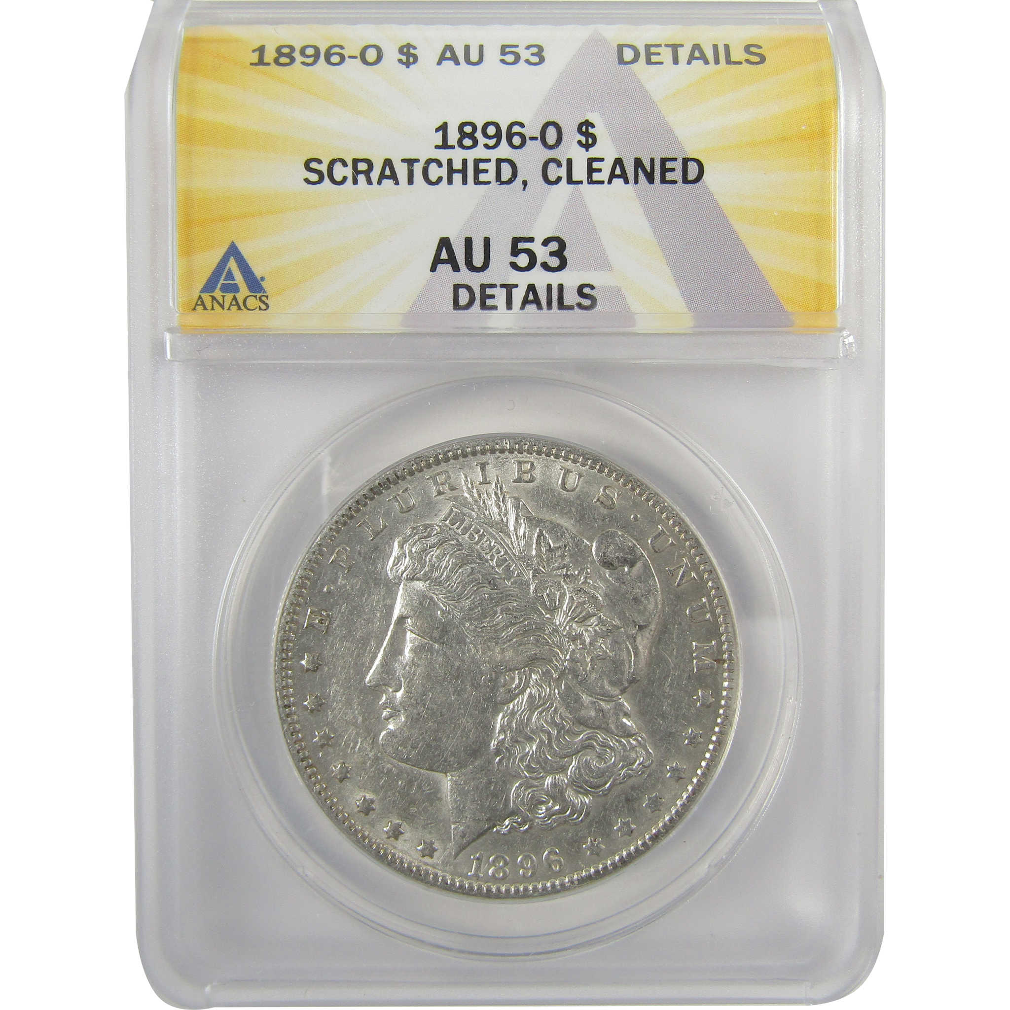 1896 O Morgan Dollar AU 53 Details ANACS Silver $1 Coin SKU:I18987 - Morgan coin - Morgan silver dollar - Morgan silver dollar for sale - Profile Coins &amp; Collectibles