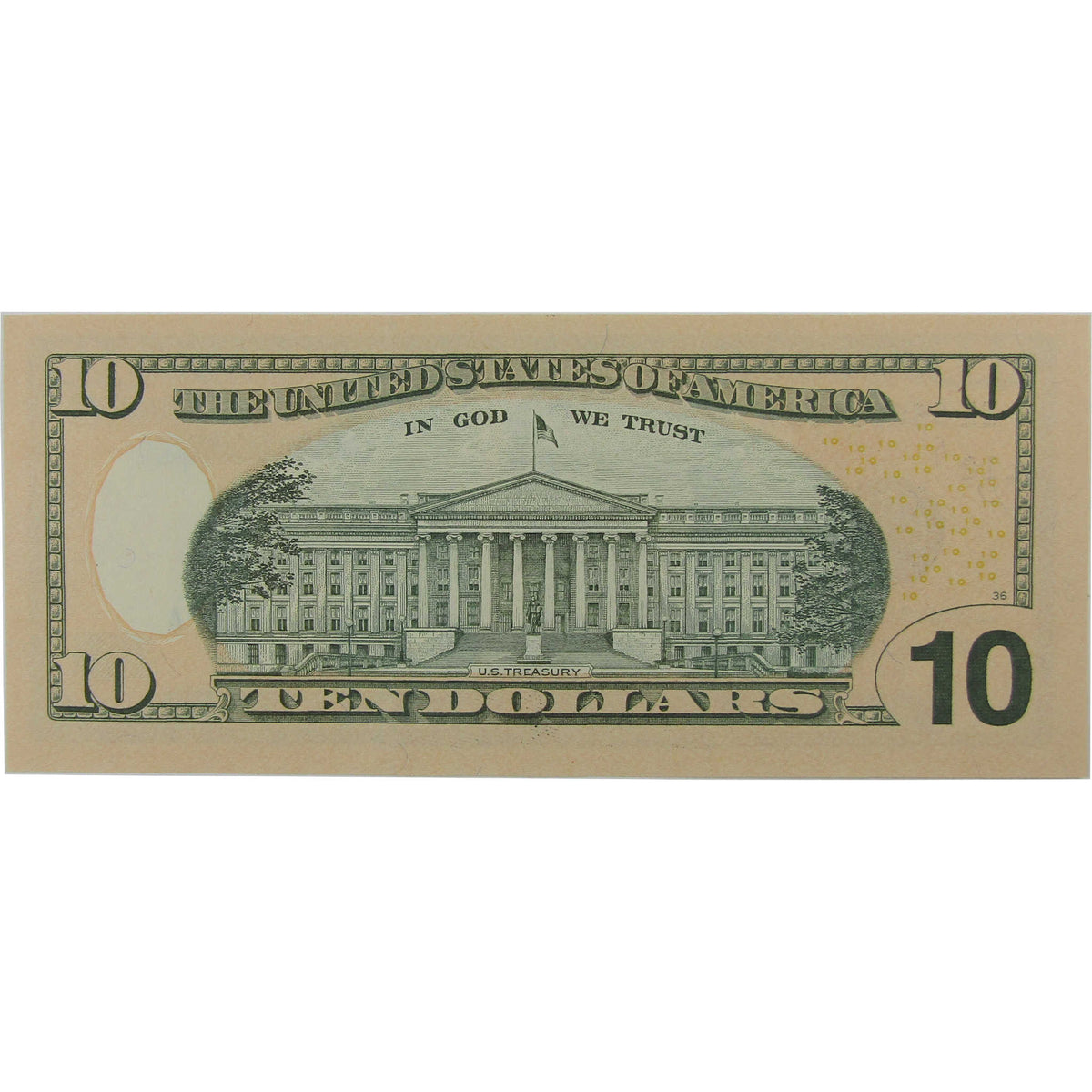 $10 Federal Reserve Note Uncirculated Serial Block Starts With Six 6's