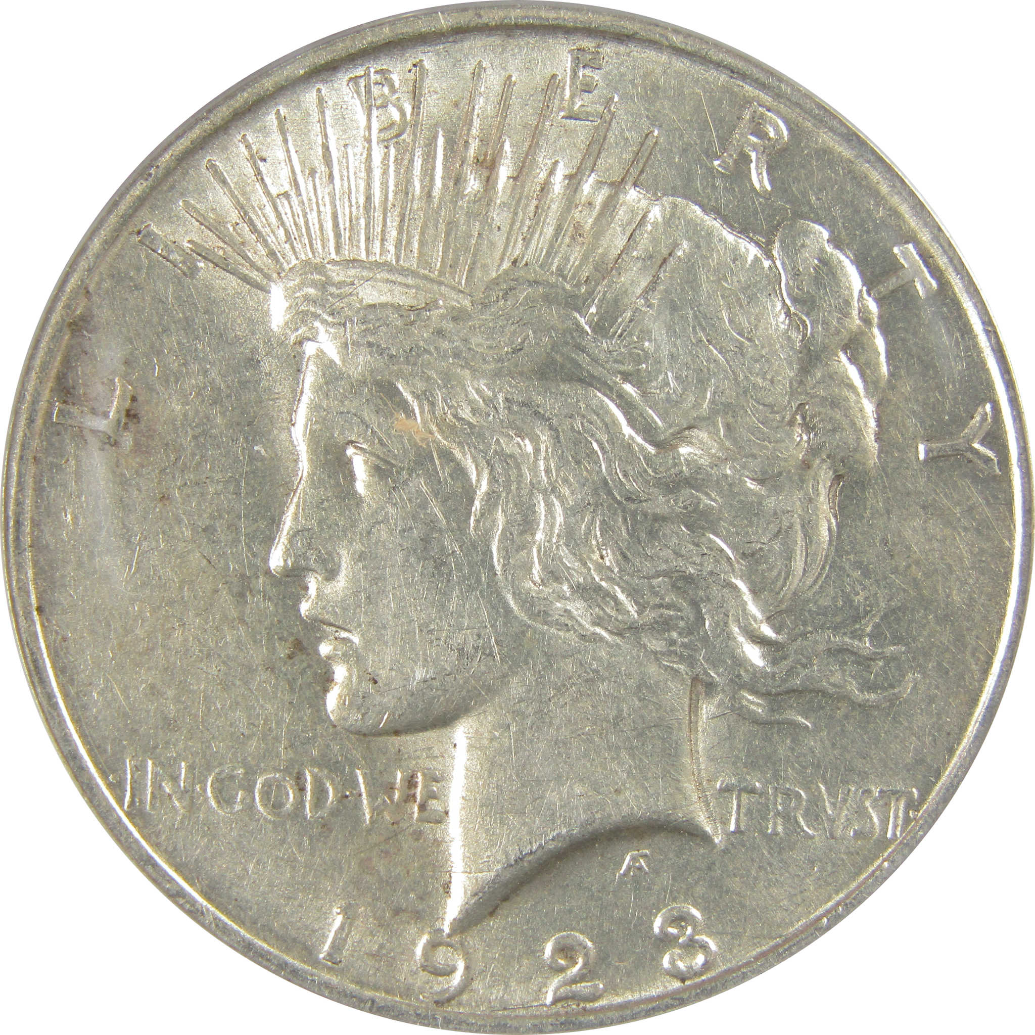 1923 D Peace Dollar AU 55 Details ANACS Silver $1 Coin SKU:I20357