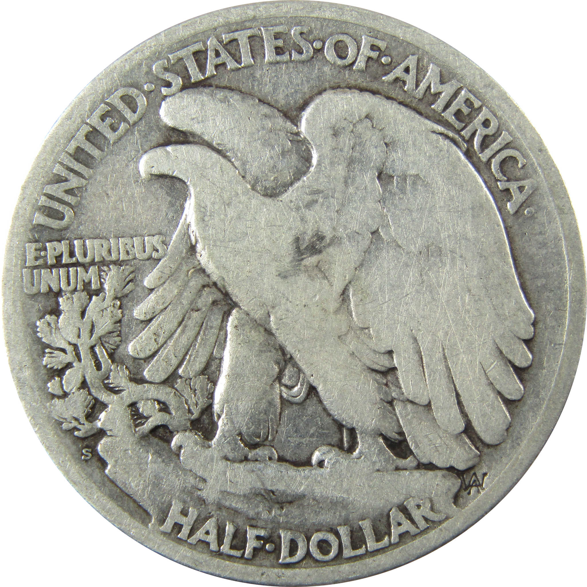 1921 S Liberty Walking Silver 50c VG Very Good Details SKU:CP1434