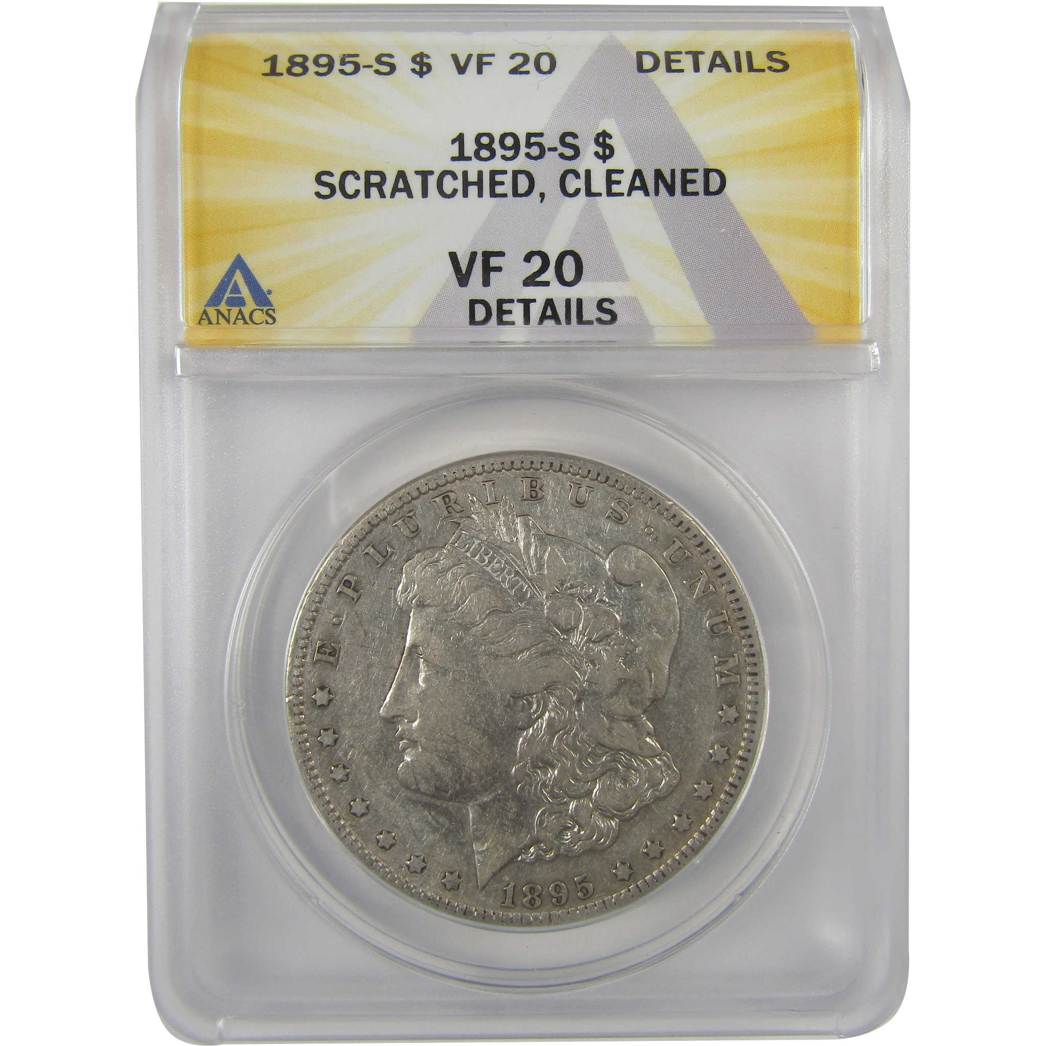 1895 S Morgan Dollar VF 20 Details ANACS Silver $1 Coin SKU:I19310 - Morgan coin - Morgan silver dollar - Morgan silver dollar for sale - Profile Coins &amp; Collectibles