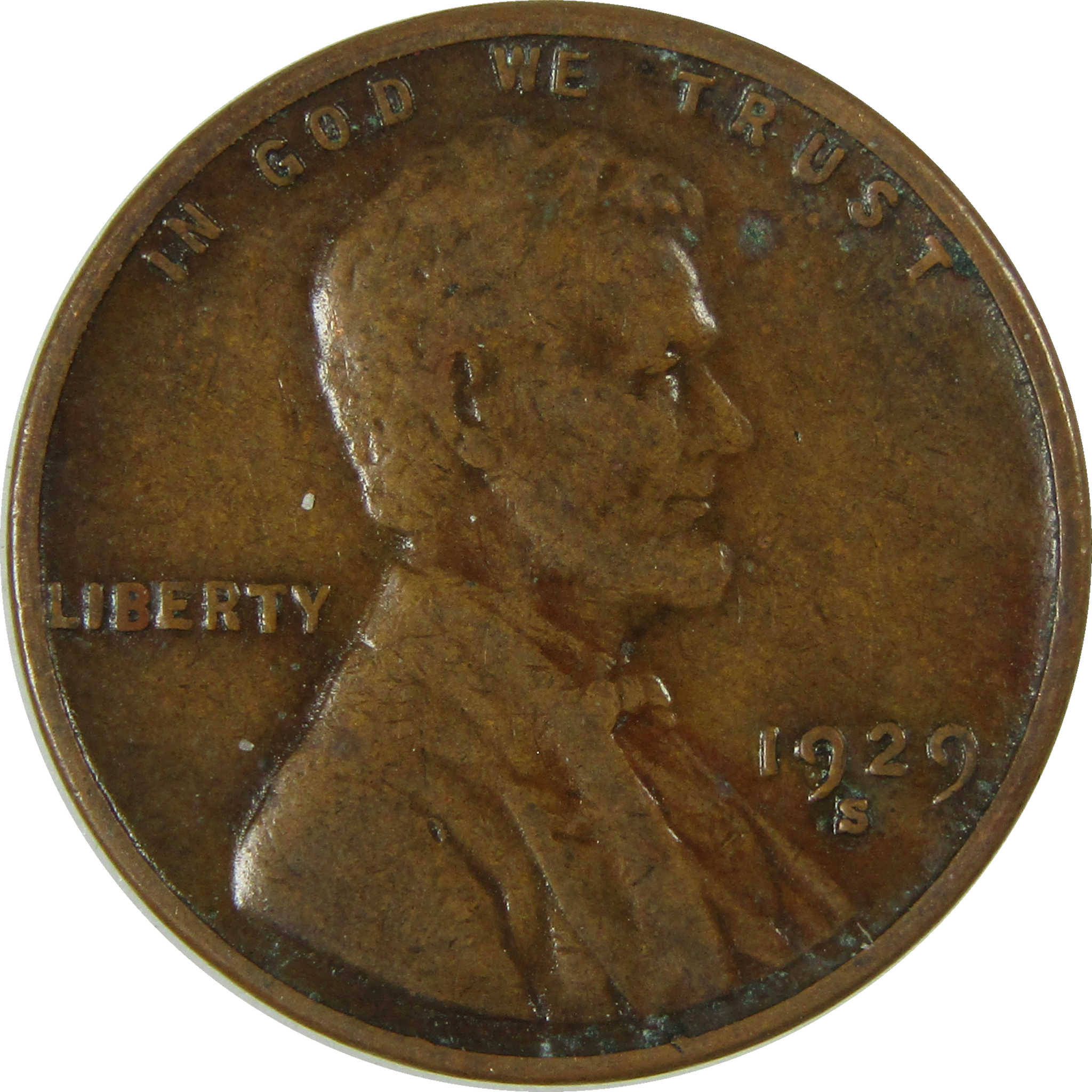 1929 S Lincoln Wheat Cent F Fine Penny 1c Coin Collectible SKU:I26675