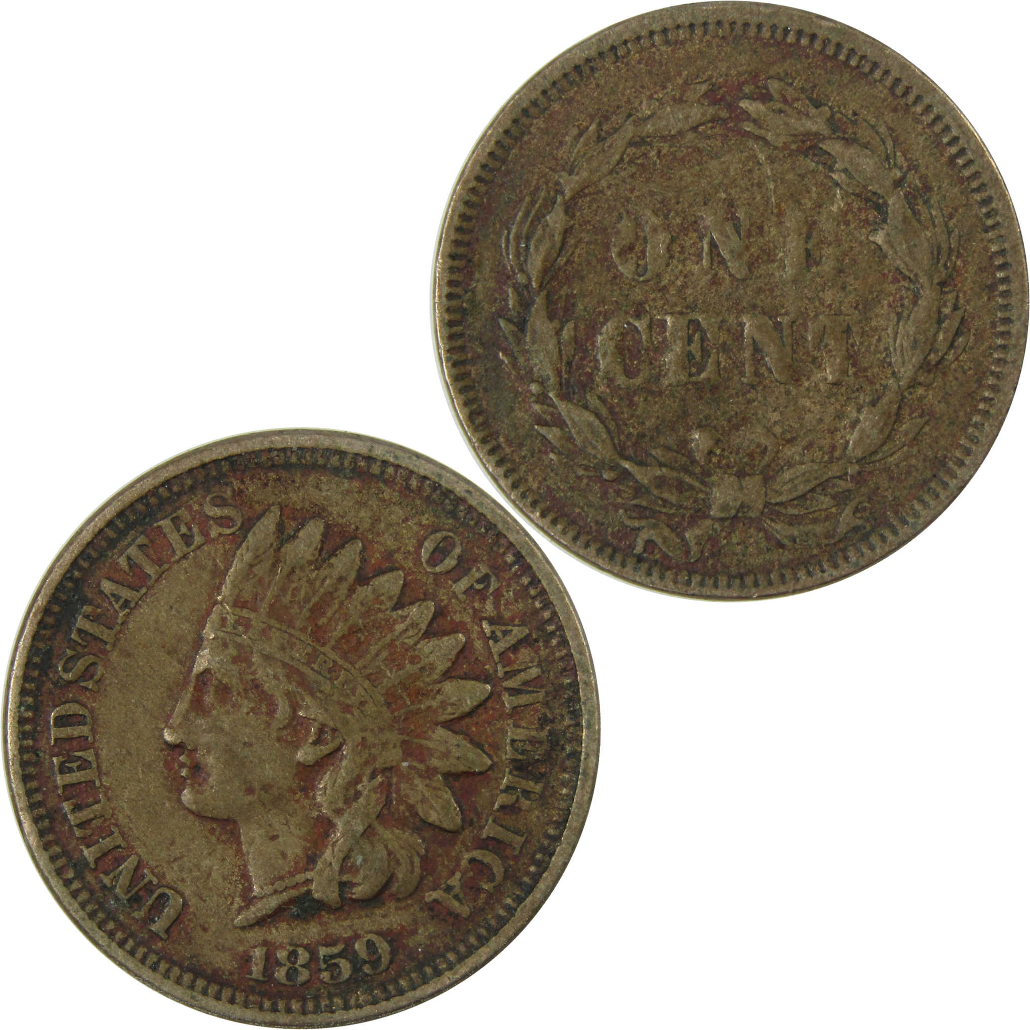 1859 Indian Head Cent VF Very Fine Details Penny 1c Coin SKU:I26997
