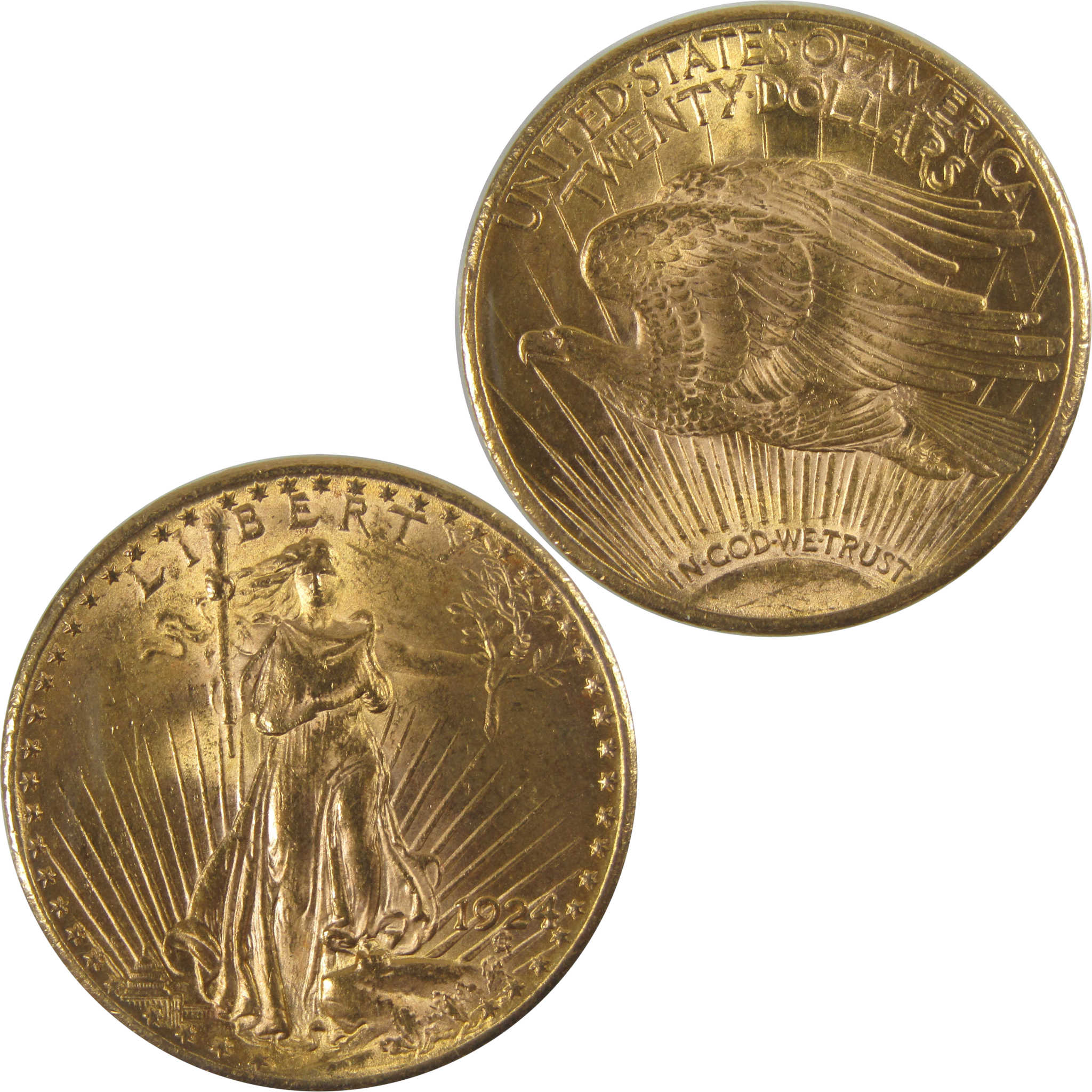 1924 Saint-Gaudens Double Eagle AU About Uncirculated Gold $20 Coin