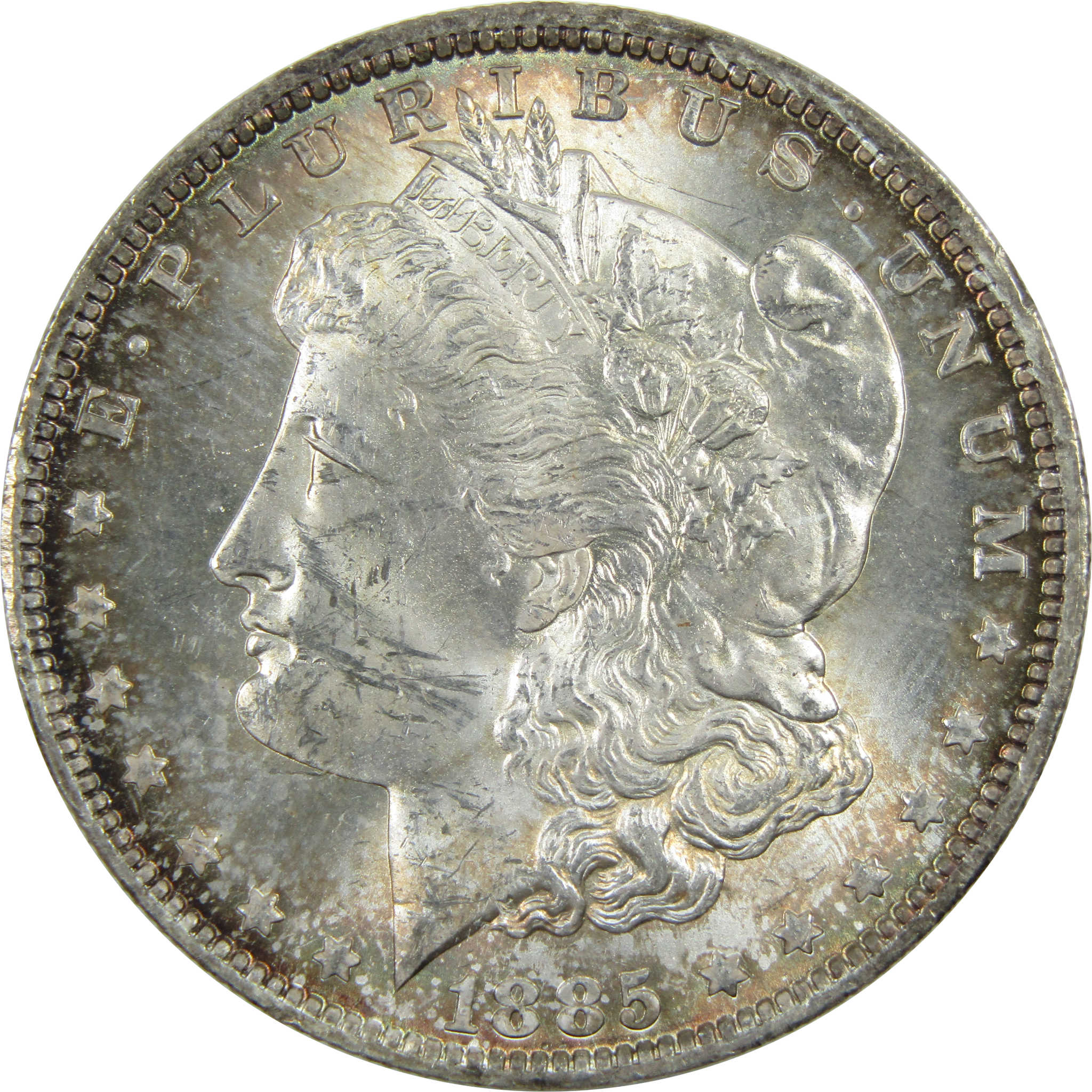 1885 O Morgan Dollar BU Choice Uncirculated Silver $1 Toned SKU:I13425