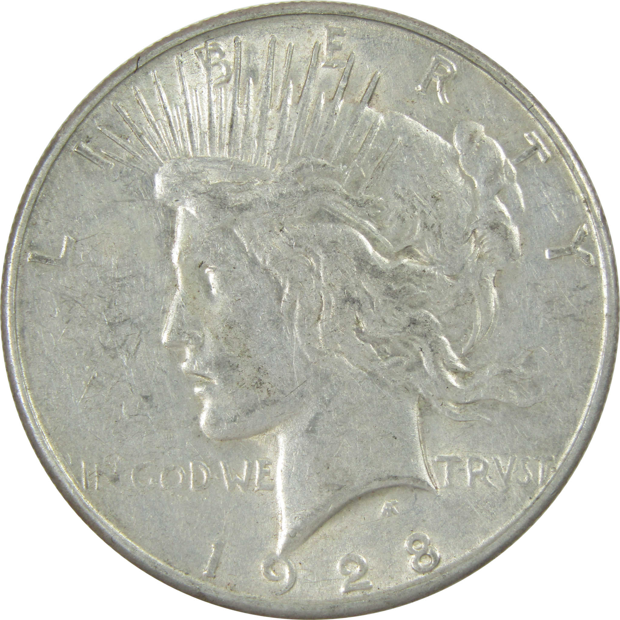 1928 S Peace Dollar AU About Uncirculated Silver $1 Coin SKU:I13690