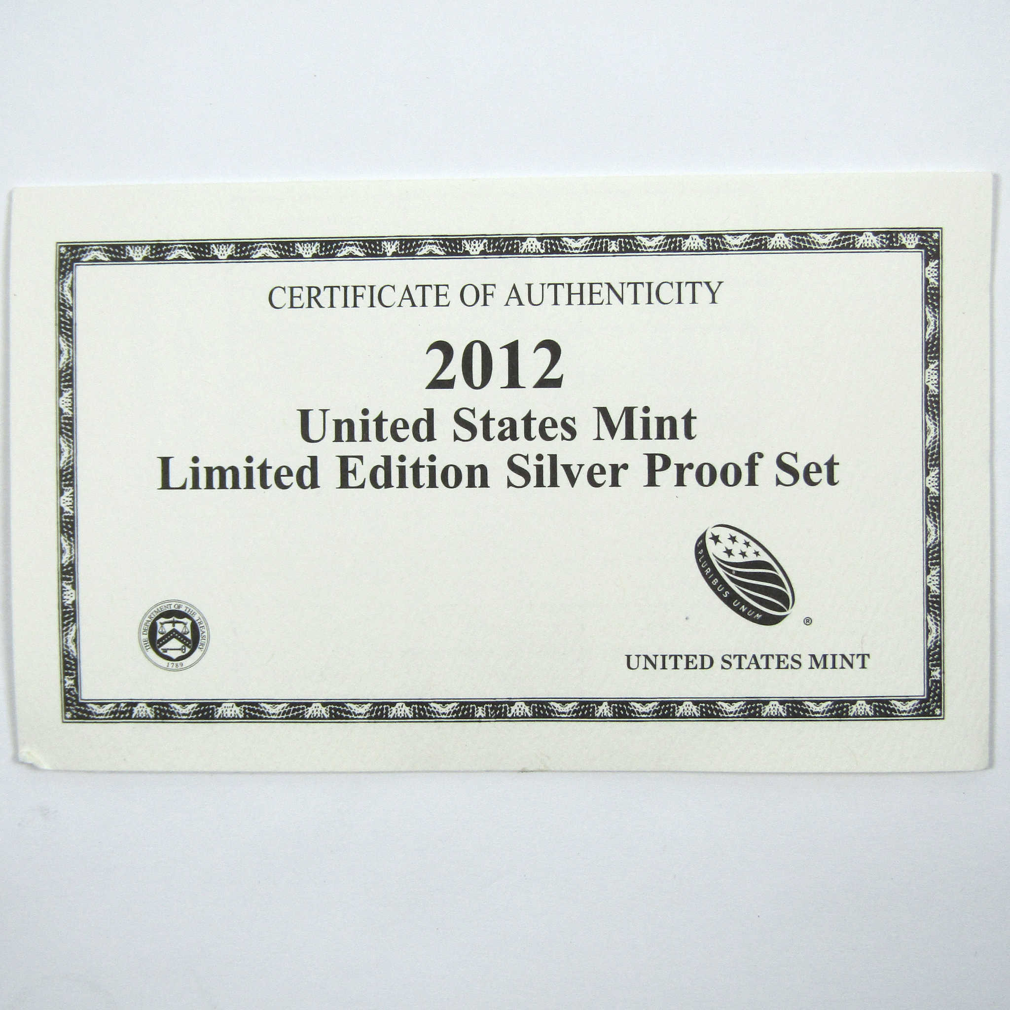 2012 U.S Mint Limited Edition Silver Proof Set OGP COA SKU:CPC8068