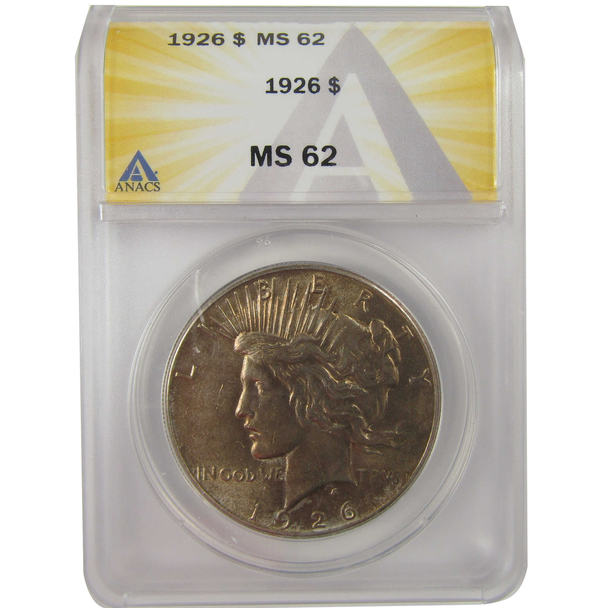 1926 Peace Dollar MS 62 ANACS Silver Uncirculated $1 Coin SKU:I20910