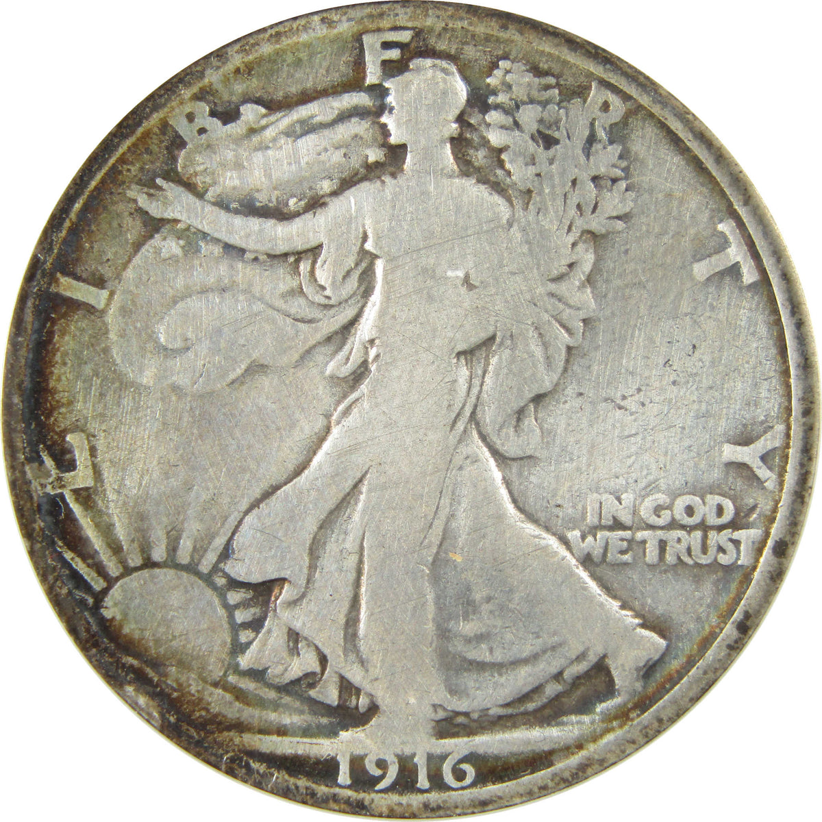 1916 Liberty Walking Silver Half Dollar G 6 Details ANACS SKU:I28579