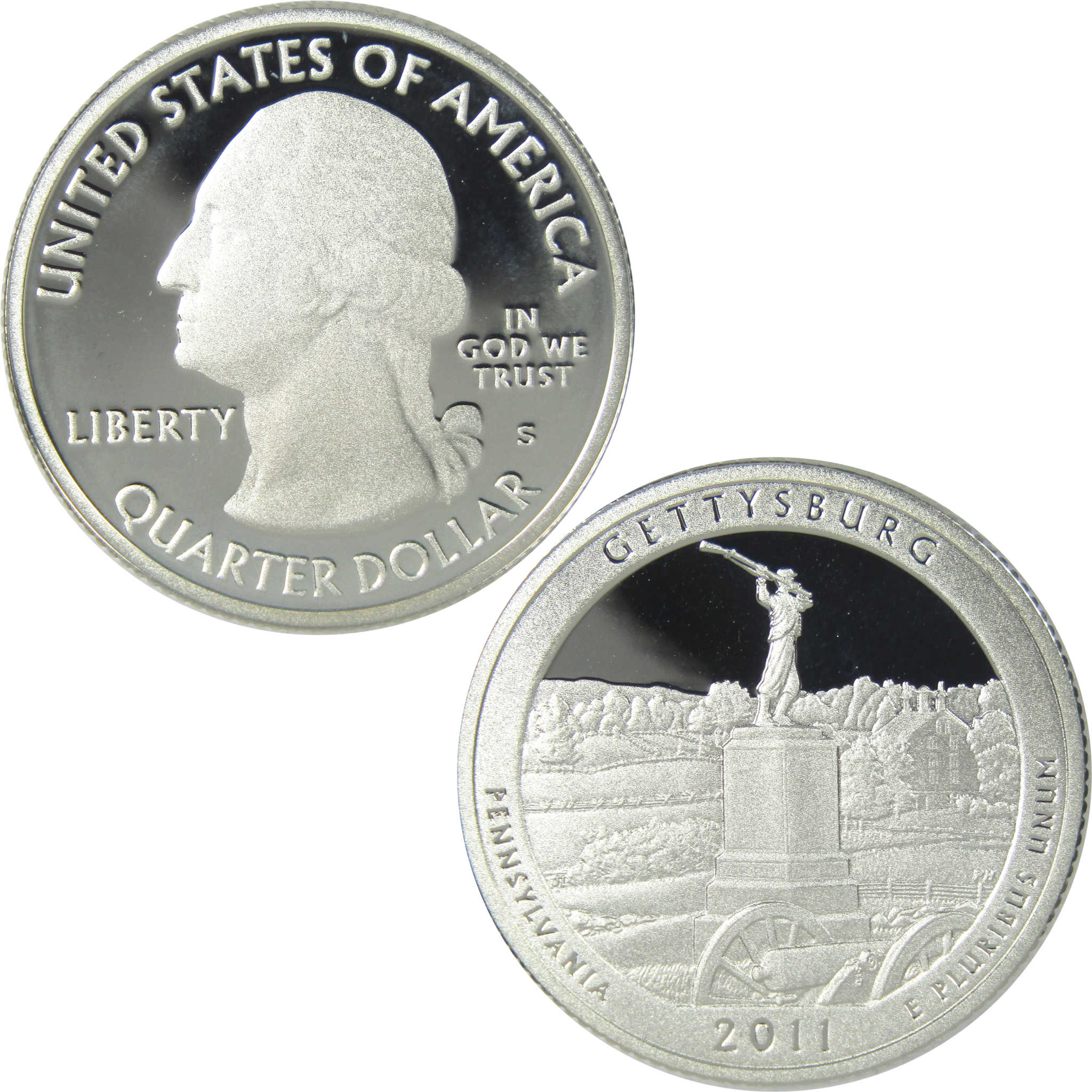 2011 S Gettysburg National Military Park Quarter Choice Proof Silver