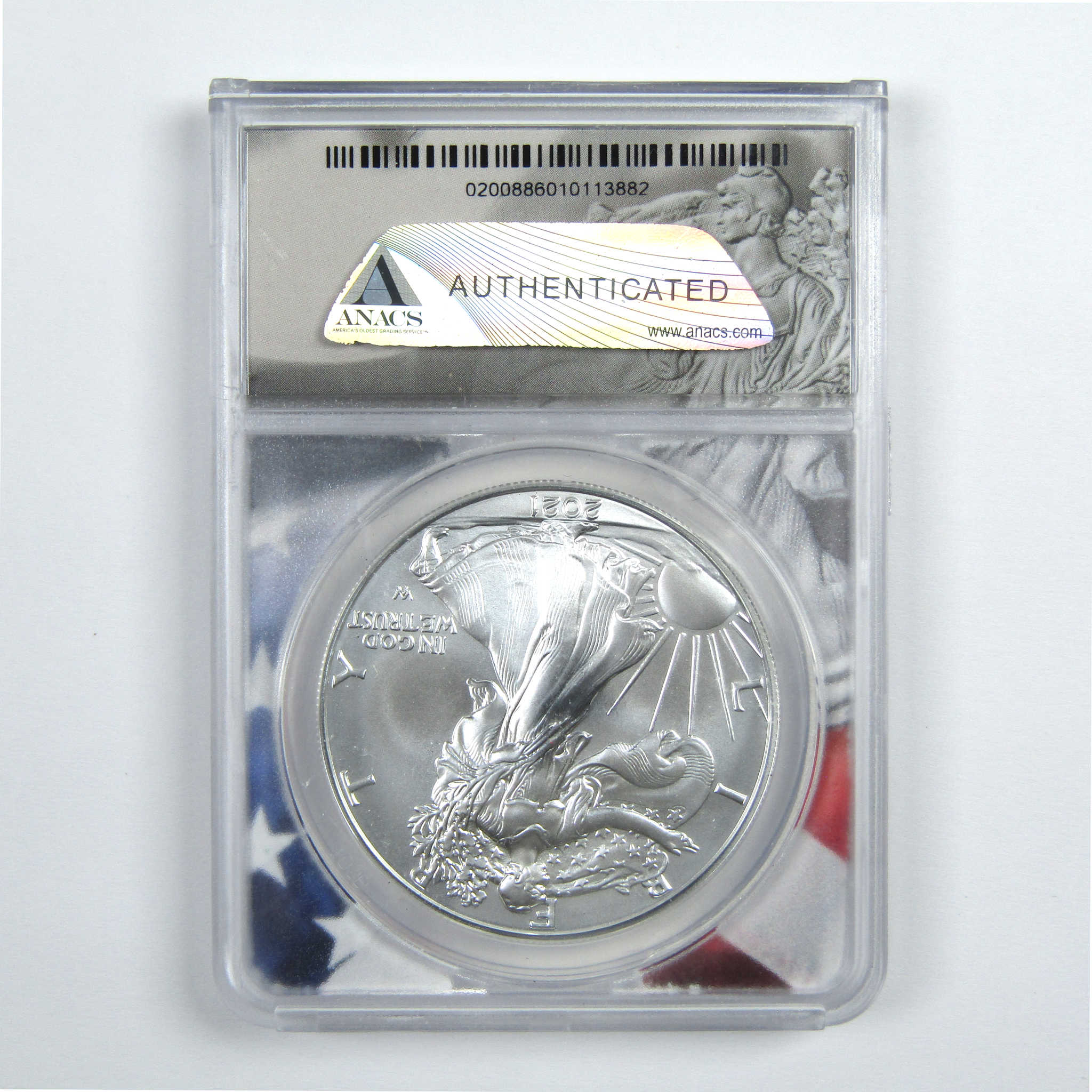 2021 (S) Type 2 American Silver Eagle MS 70 ANACS $1 SKU:CPC7834