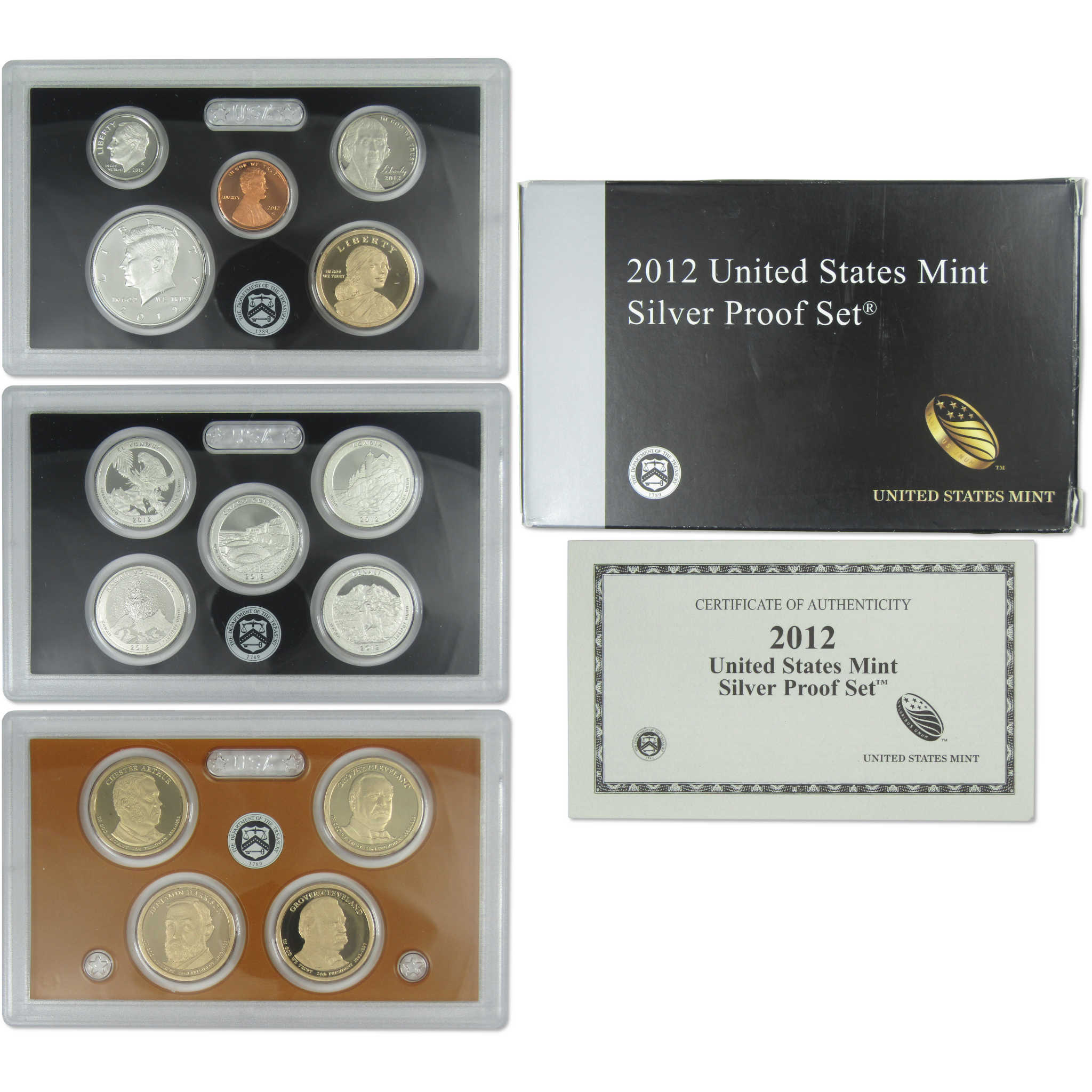 2012 Silver Proof Set U.S. Mint Original Government Packaging OGP COA