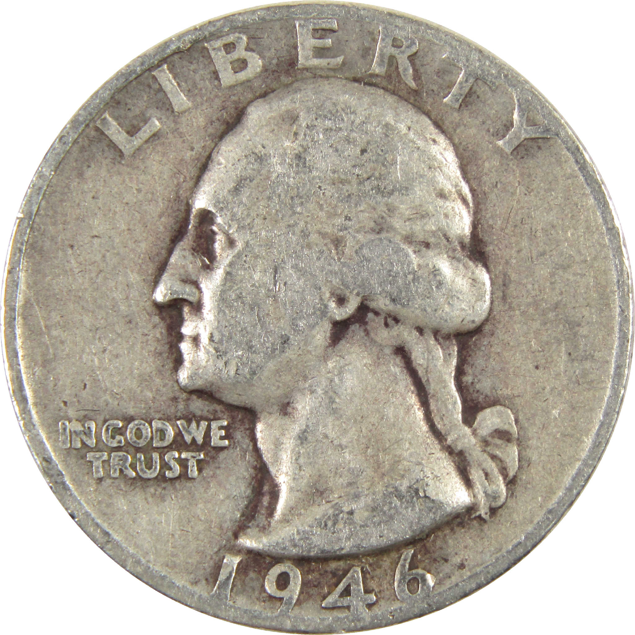 1946 D Washington Quarter VG Very Good Silver 25c Coin