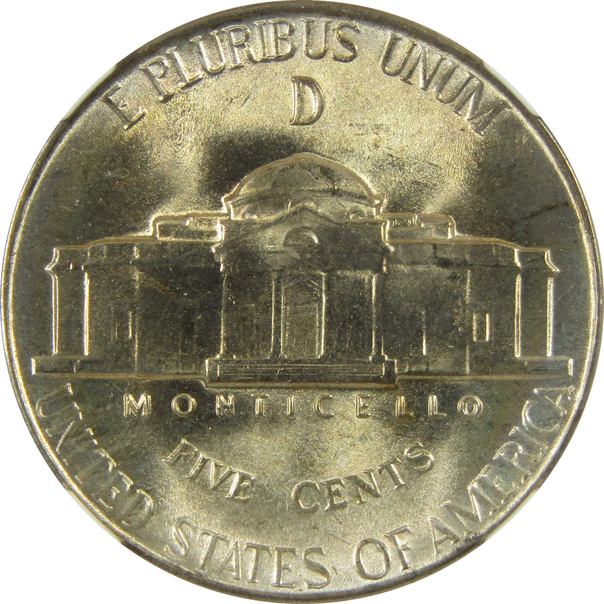 1945 D Jefferson Wartime Silver Nickel MS 67 NGC 5c Coin SKU:I28705