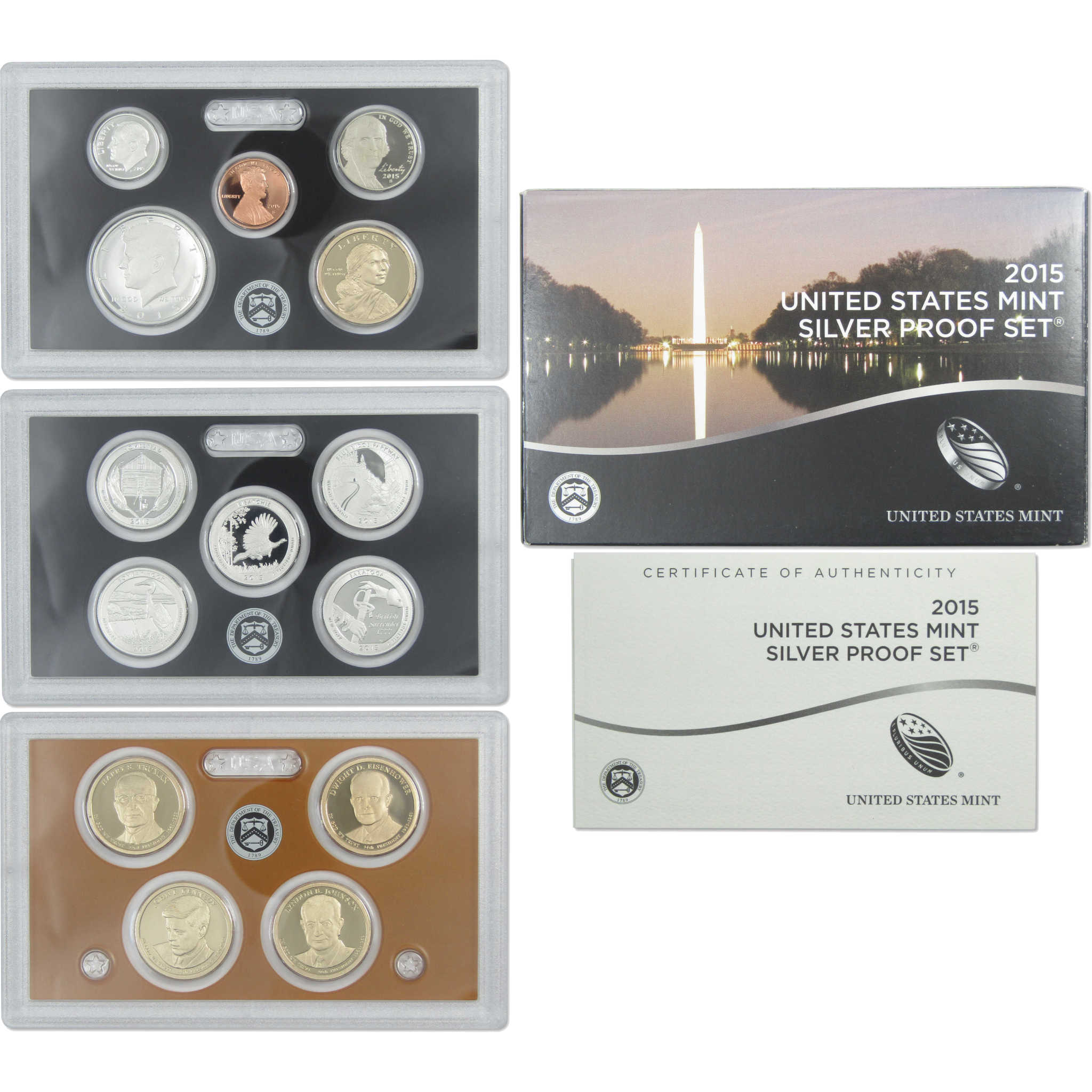 2015 Silver Proof Set U.S. Mint Original Government Packaging OGP COA