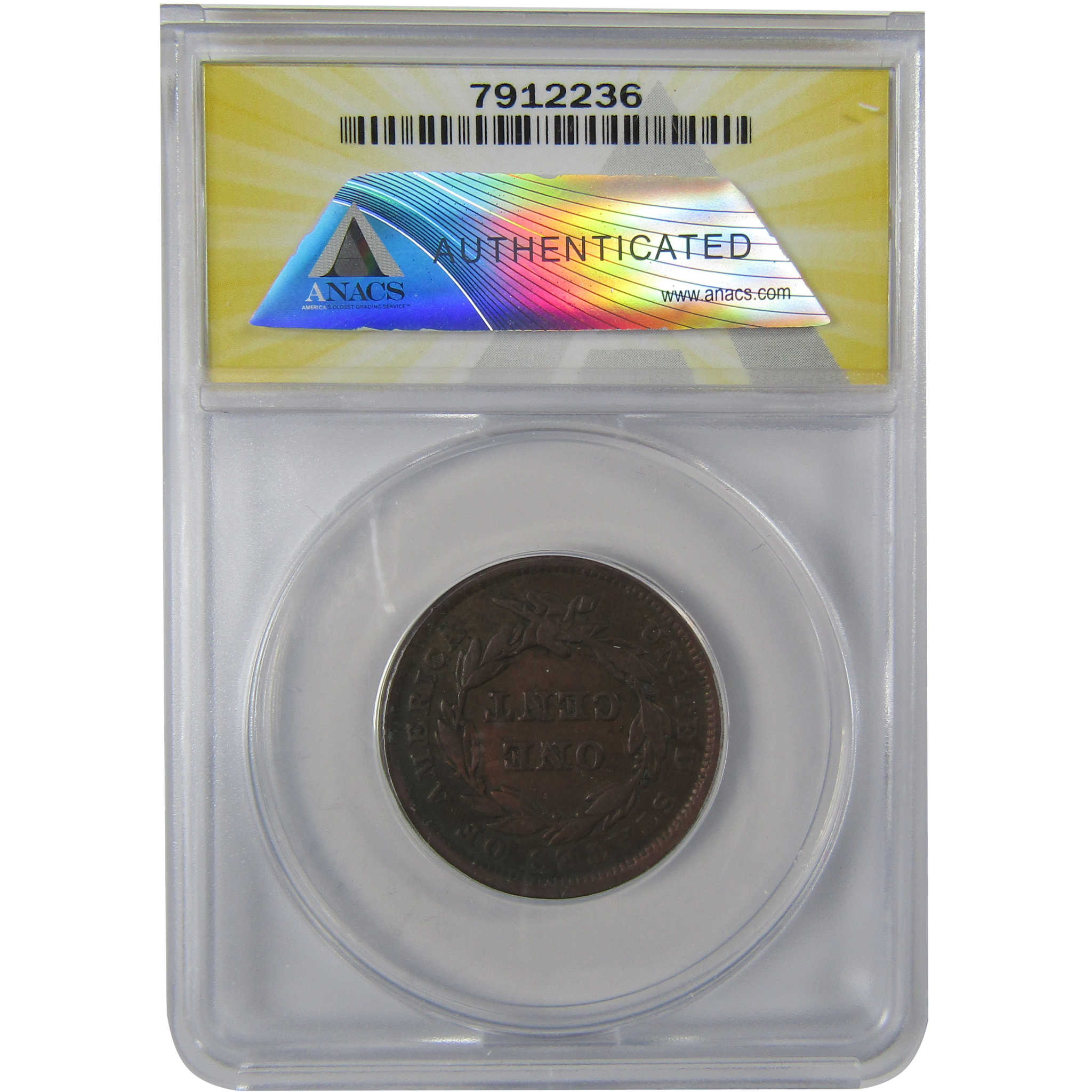 1842 Large Date Braided Hair Cent VF 25 Details ANACS SKU:CPC1139