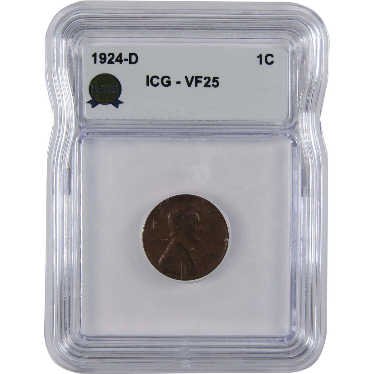 1924 D Lincoln Wheat Cent VF 25 ICG Penny 1c Coin SKU:I29094